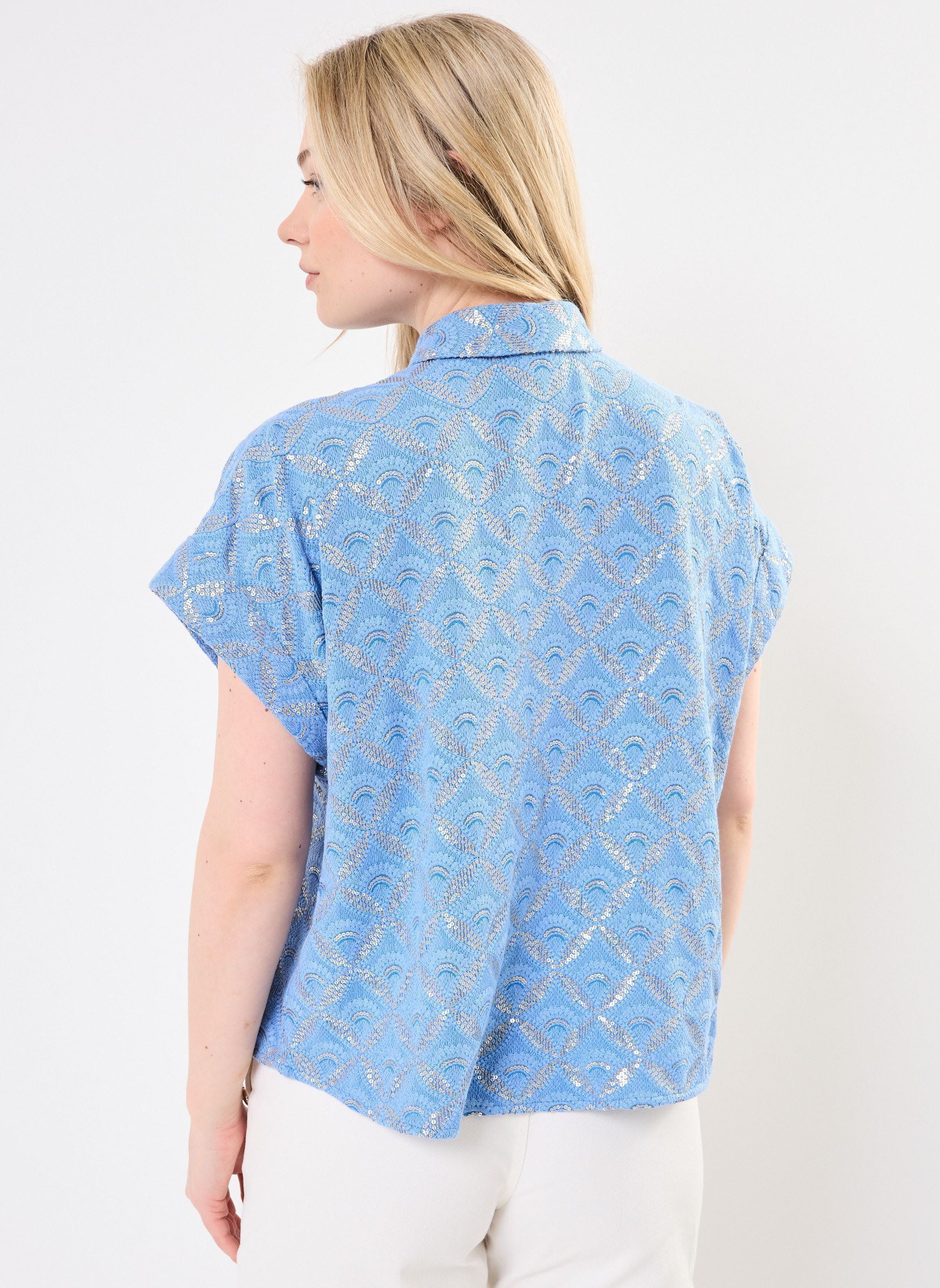 Kurzarm-Hemden EDITH damen blau Wild Kurzarm-Hemden EDITH damen blau Bleu