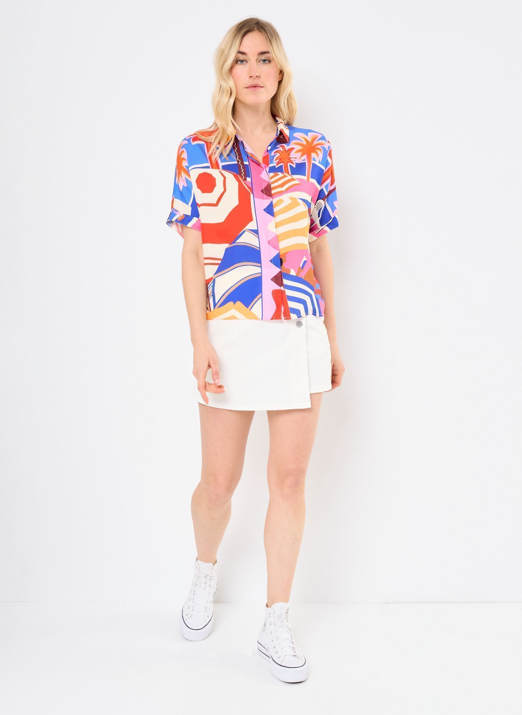 Chemises manches courtes GARANCE femme rose Wild Chemises manches courtes GARANCE femme rose Rose
