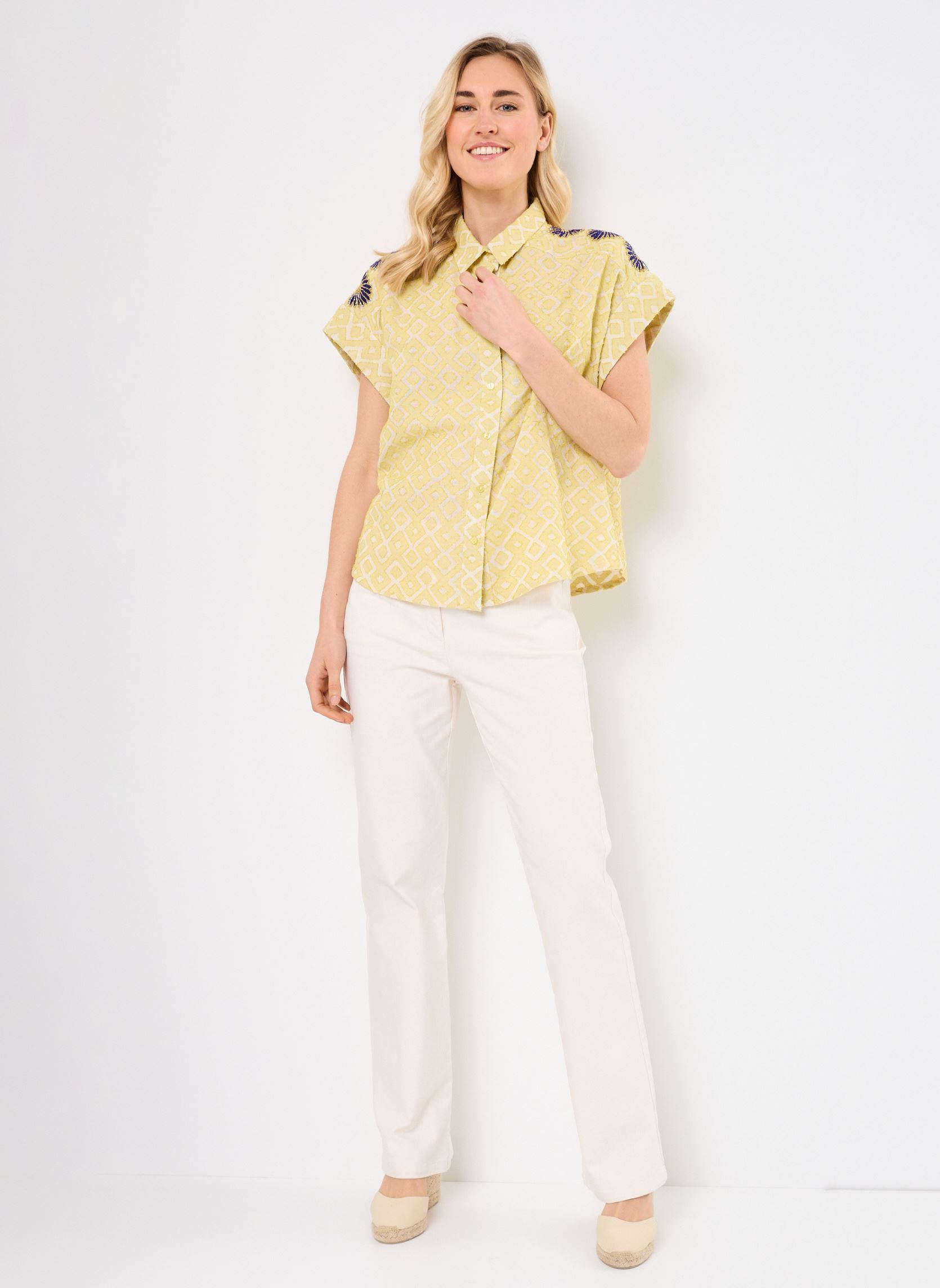 Chemises manches courtes LIONEL femme jaune Wild Chemises manches courtes LIONEL femme jaune JAUNE