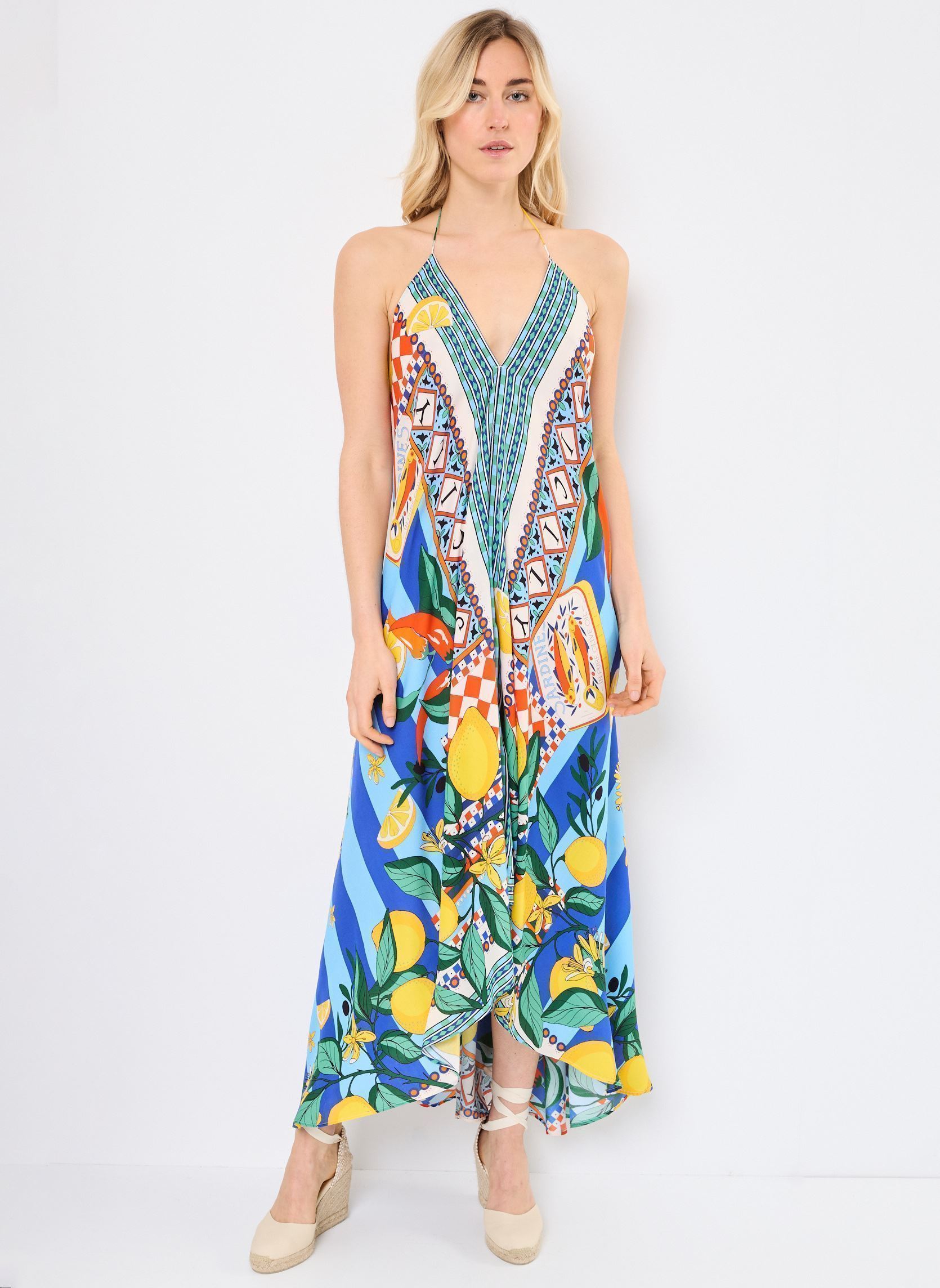 Robes longues VOILA SICILY femme bleu Wild Robes longues VOILA SICILY femme bleu BLEU
