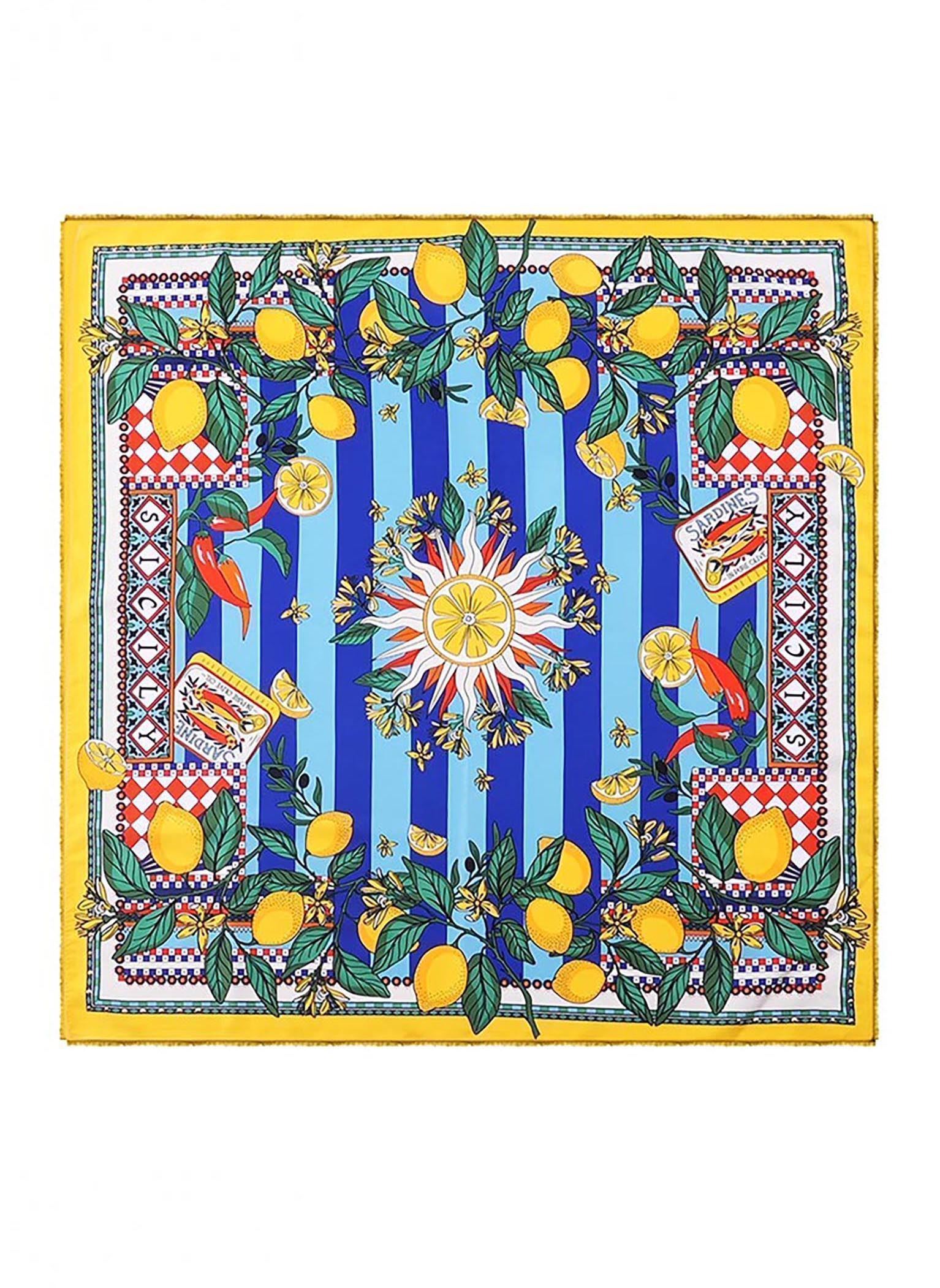 Foulards SICILY BIG femme bleu Wild Foulards SICILY BIG femme bleu Bleu