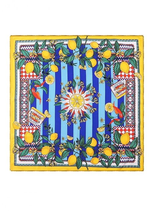 Wild Foulards SICILY BIG femme bleu