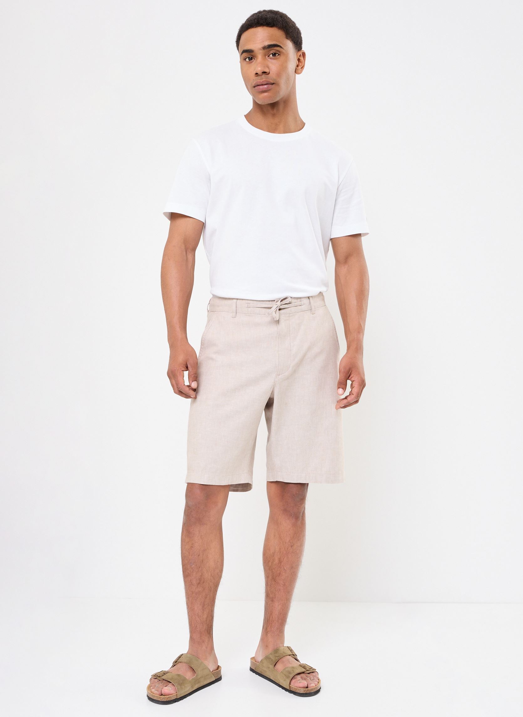 Bermuda's SERGIO lin heren beige Marvin&Co Bermuda's SERGIO lin heren beige KELP