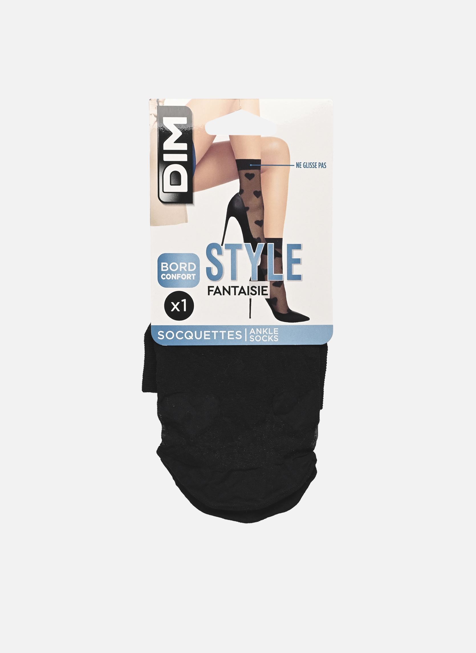 Socquettes Socquettes Cœur Multiples femme noir Dim Socquettes Socquettes Cœur Multiples femme noir Noir