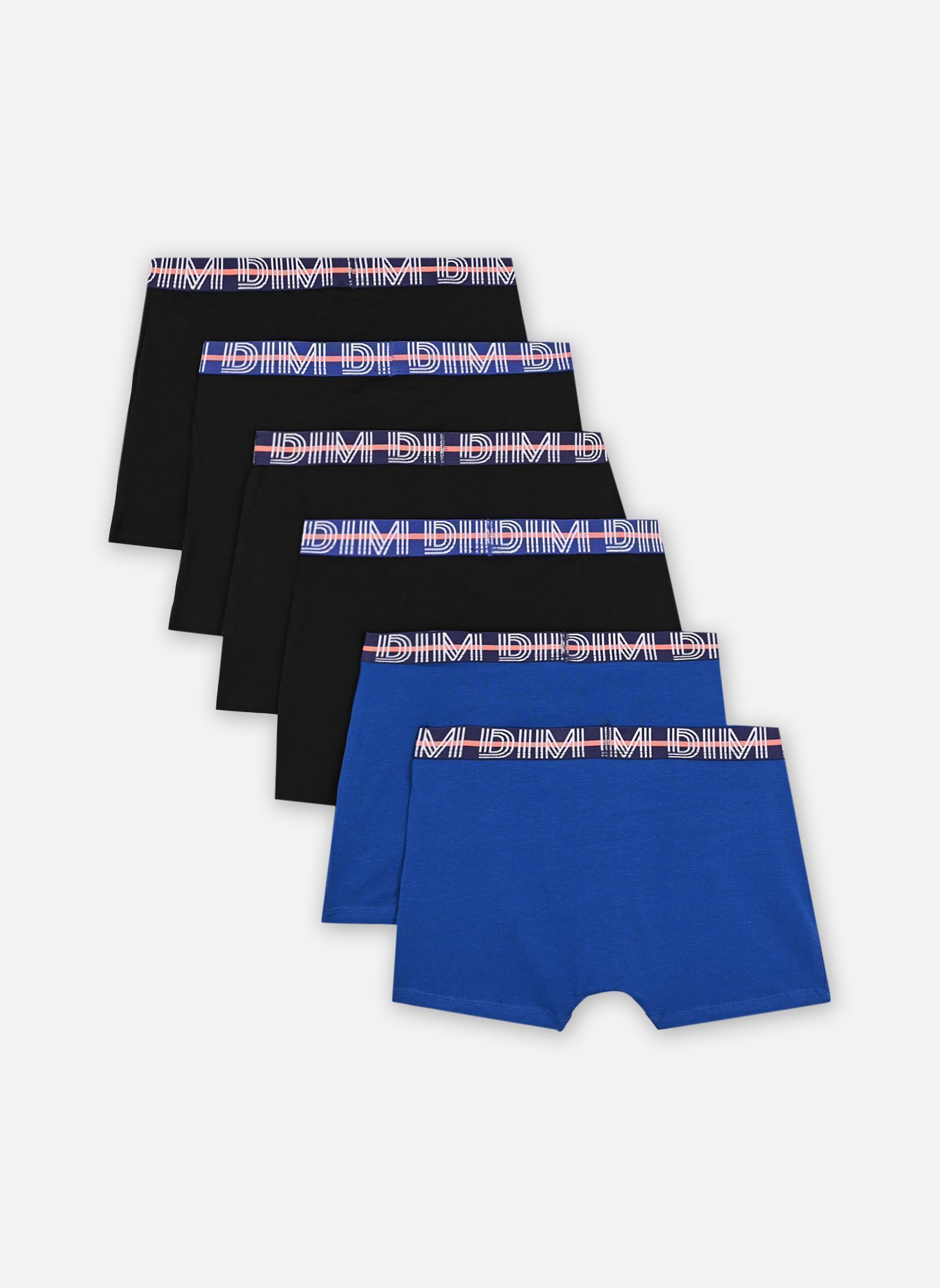Lots sous-vêtements Coton Stretch Boxers X6 Garçon garçon bleu Dim Lots sous-vêtements Coton Stretch Boxers X6 Garçon garçon bleu BleuNoirNoir