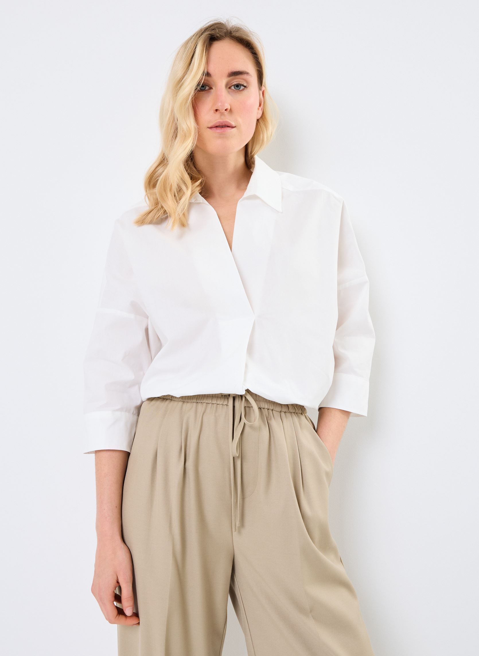 Blouses manches longues Pavel femme blanc Grace & Mila Blouses manches longues Pavel femme blanc Ecru