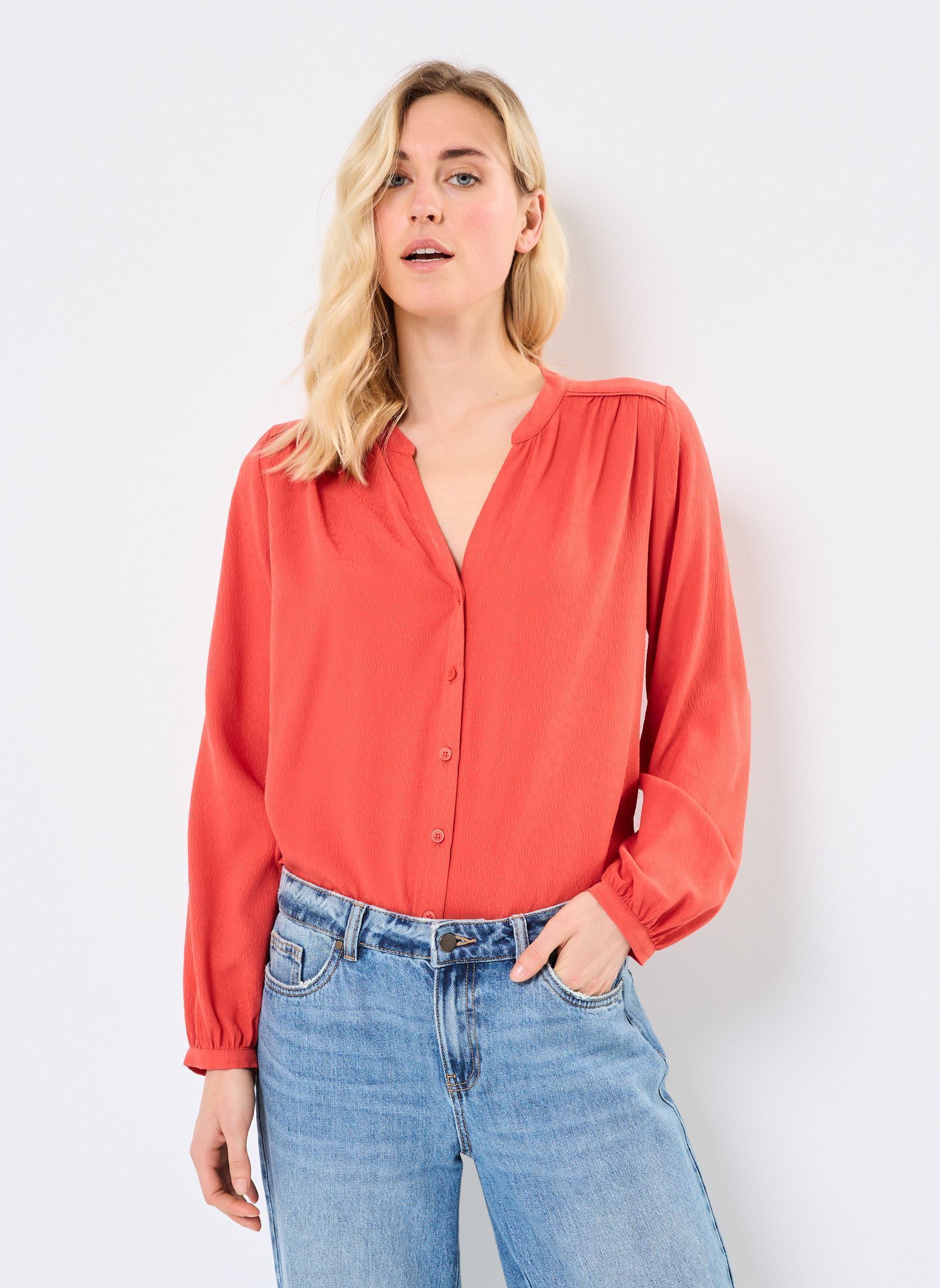 Blouses manches longues Perrone femme orange Grace & Mila Blouses manches longues Perrone femme orange Terracotta