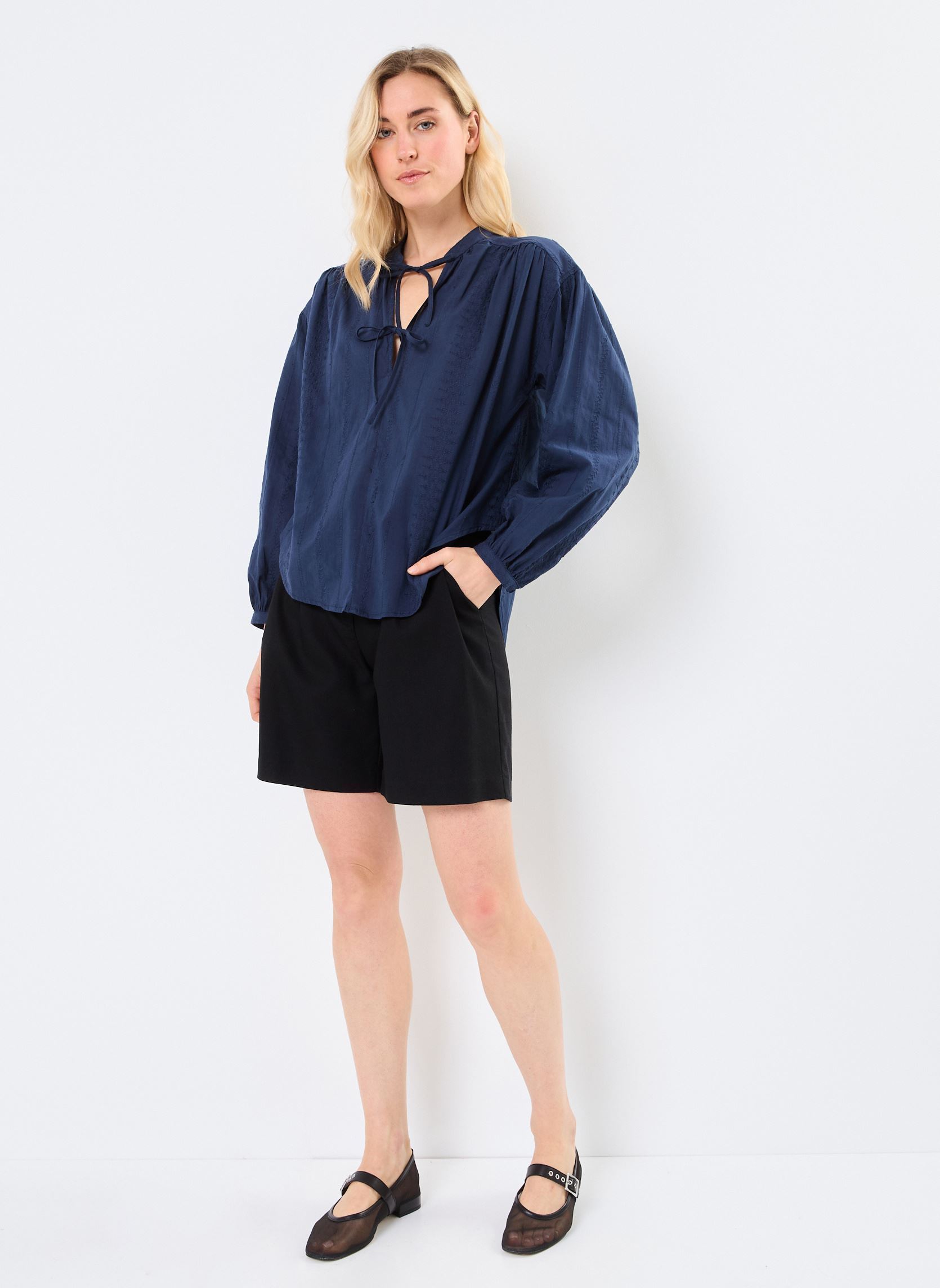 Langarm-Blusen Persia damen blau Grace & Mila Langarm-Blusen Persia damen blau Marine