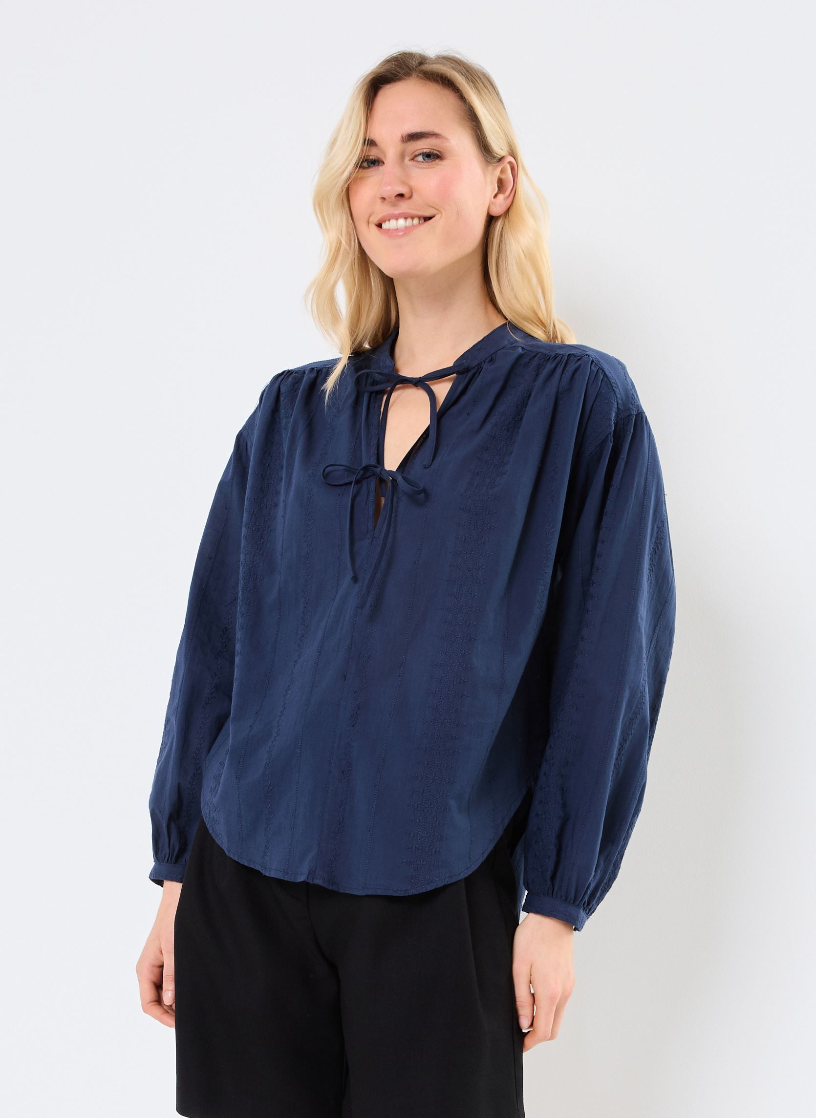 Langarm-Blusen Persia damen blau Grace & Mila Langarm-Blusen Persia damen blau Marine