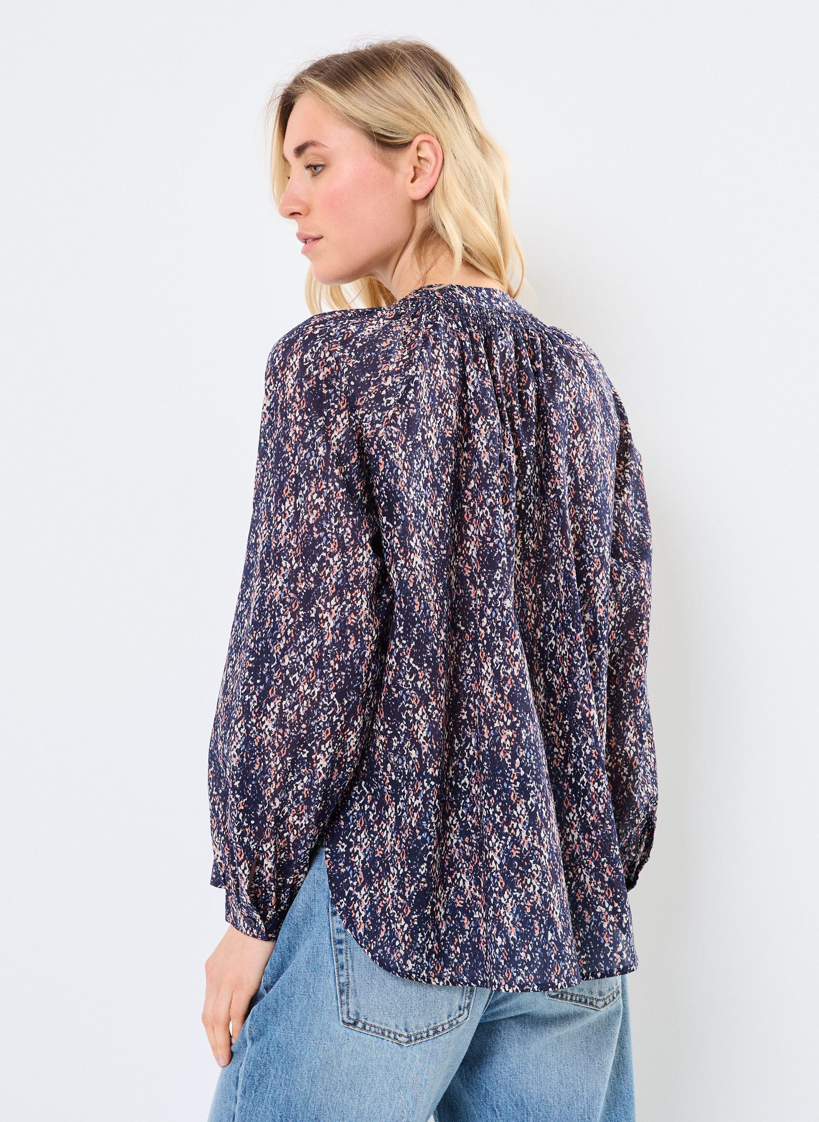 Bluse a maniche lunghe Platane donna blu Grace & Mila Bluse a maniche lunghe Platane donna blu Marine