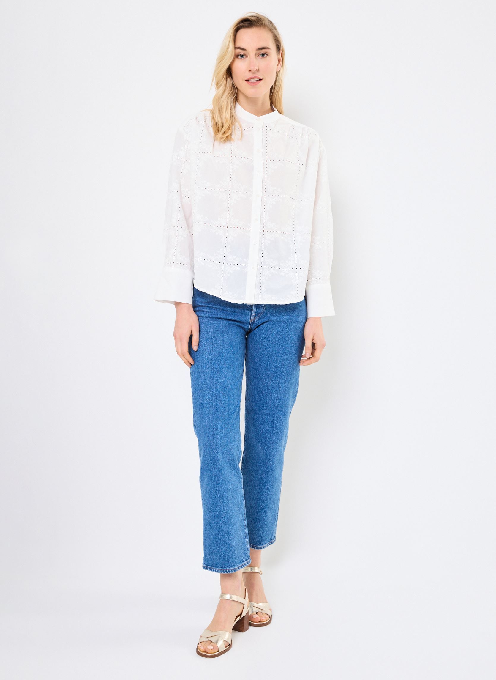 Blusen Plume damen weiß Grace & Mila Blusen Plume damen weiß Ecru