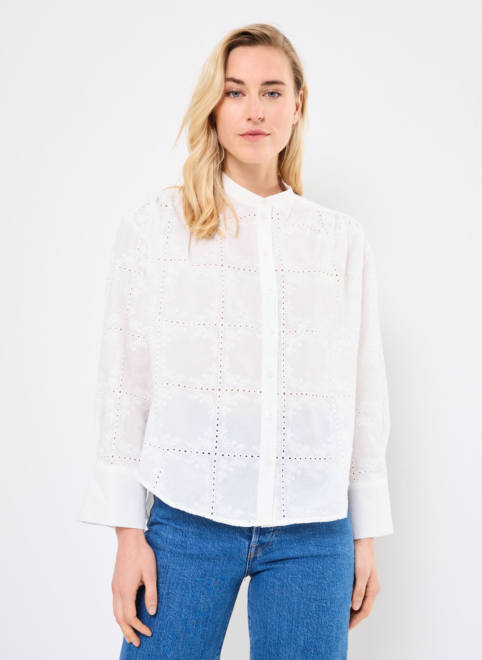 Blusen Plume damen weiß Grace & Mila Blusen Plume damen weiß Ecru