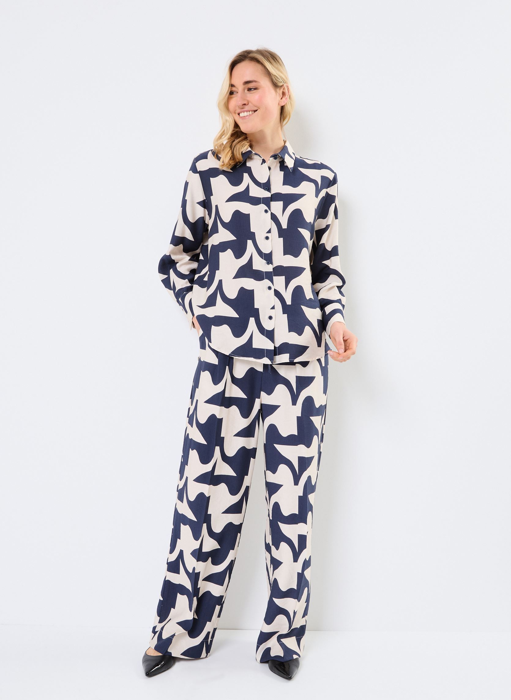 Langarm-Hemden Primo damen blau Grace & Mila Langarm-Hemden Primo damen blau Marine