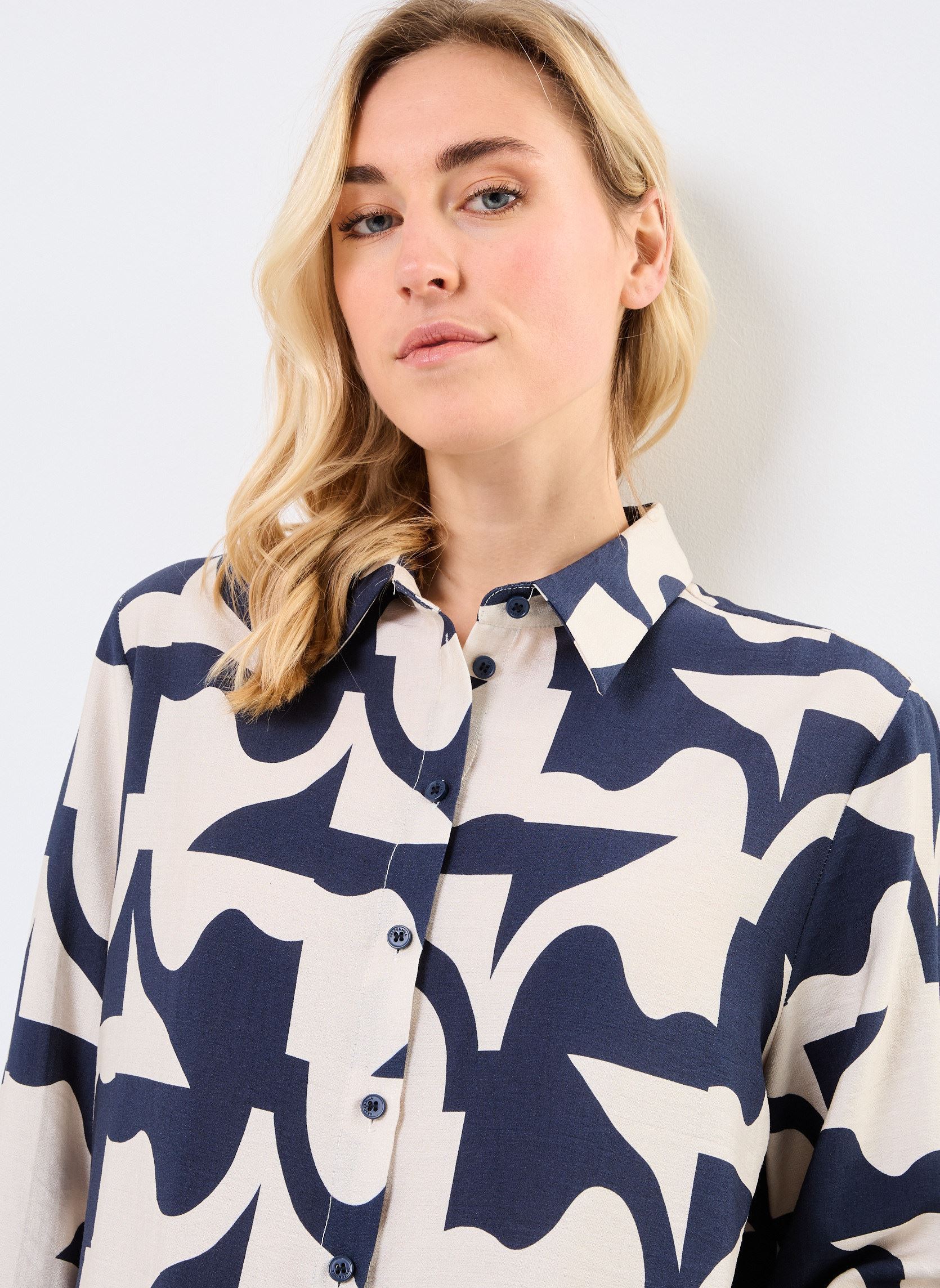 Langarm-Hemden Primo damen blau Grace & Mila Langarm-Hemden Primo damen blau Marine