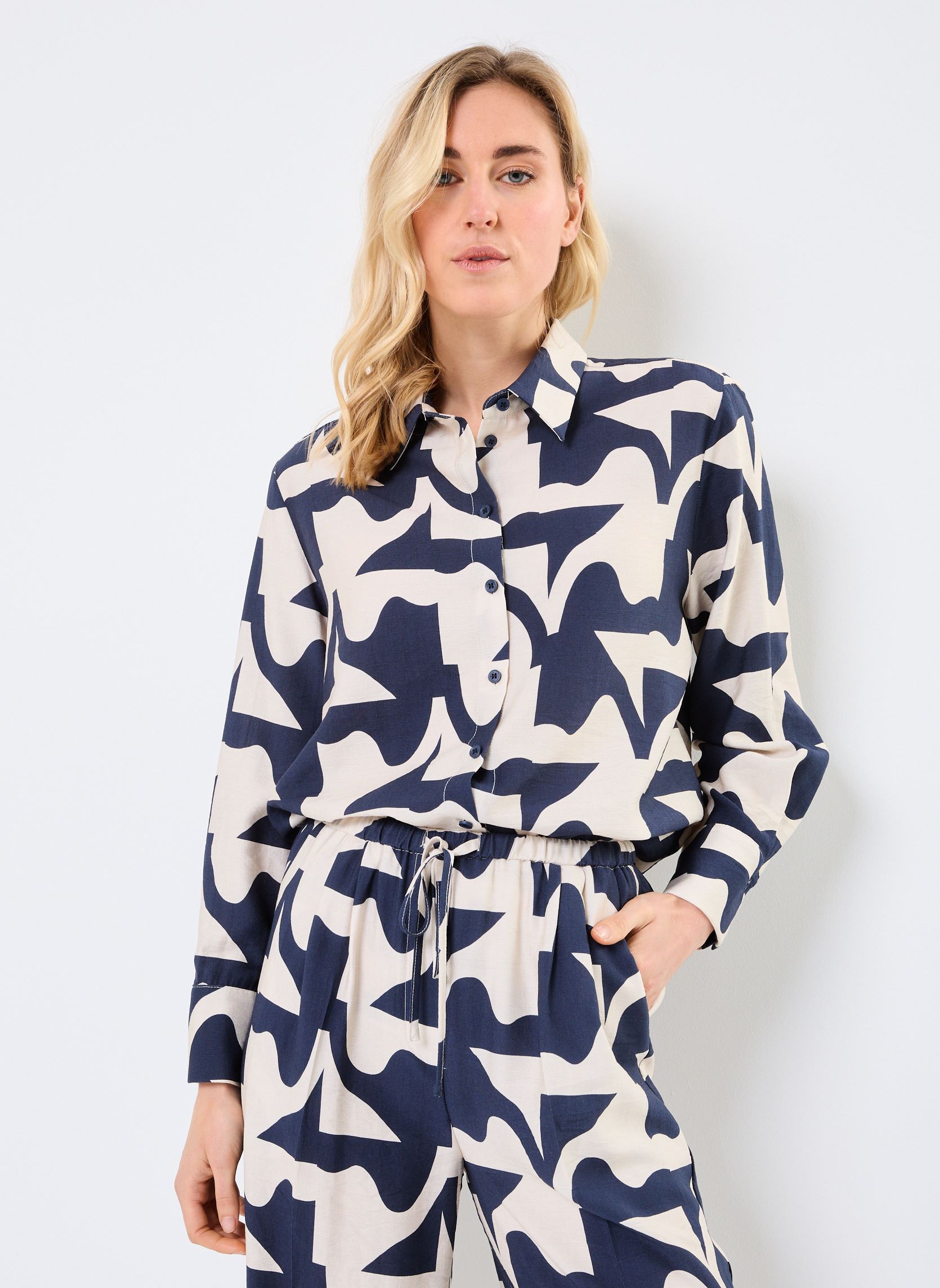 Langarm-Hemden Primo damen blau Grace & Mila Langarm-Hemden Primo damen blau Marine