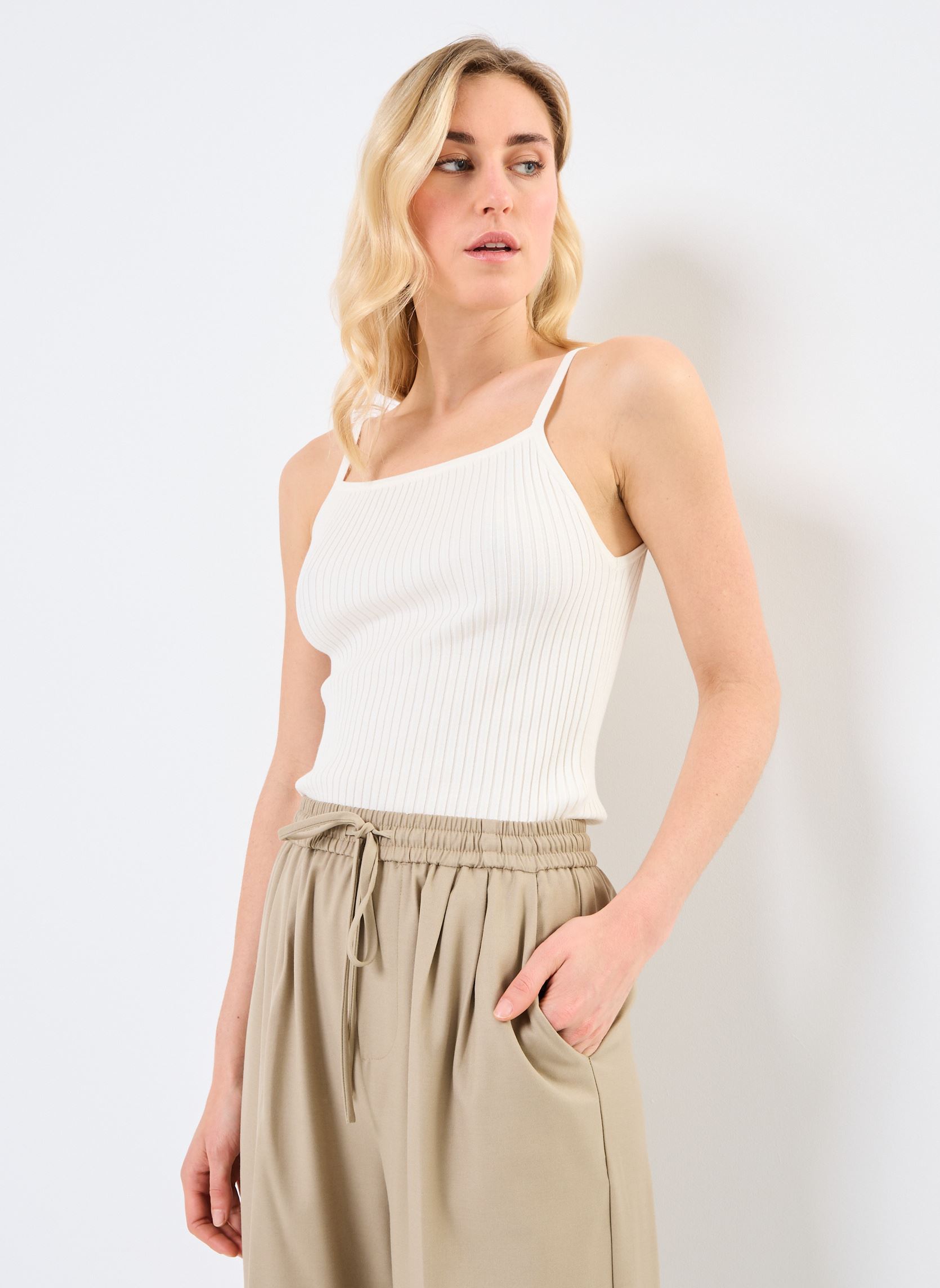 Tops Pablo mujer blanco Grace & Mila Tops Pablo mujer blanco Ecru
