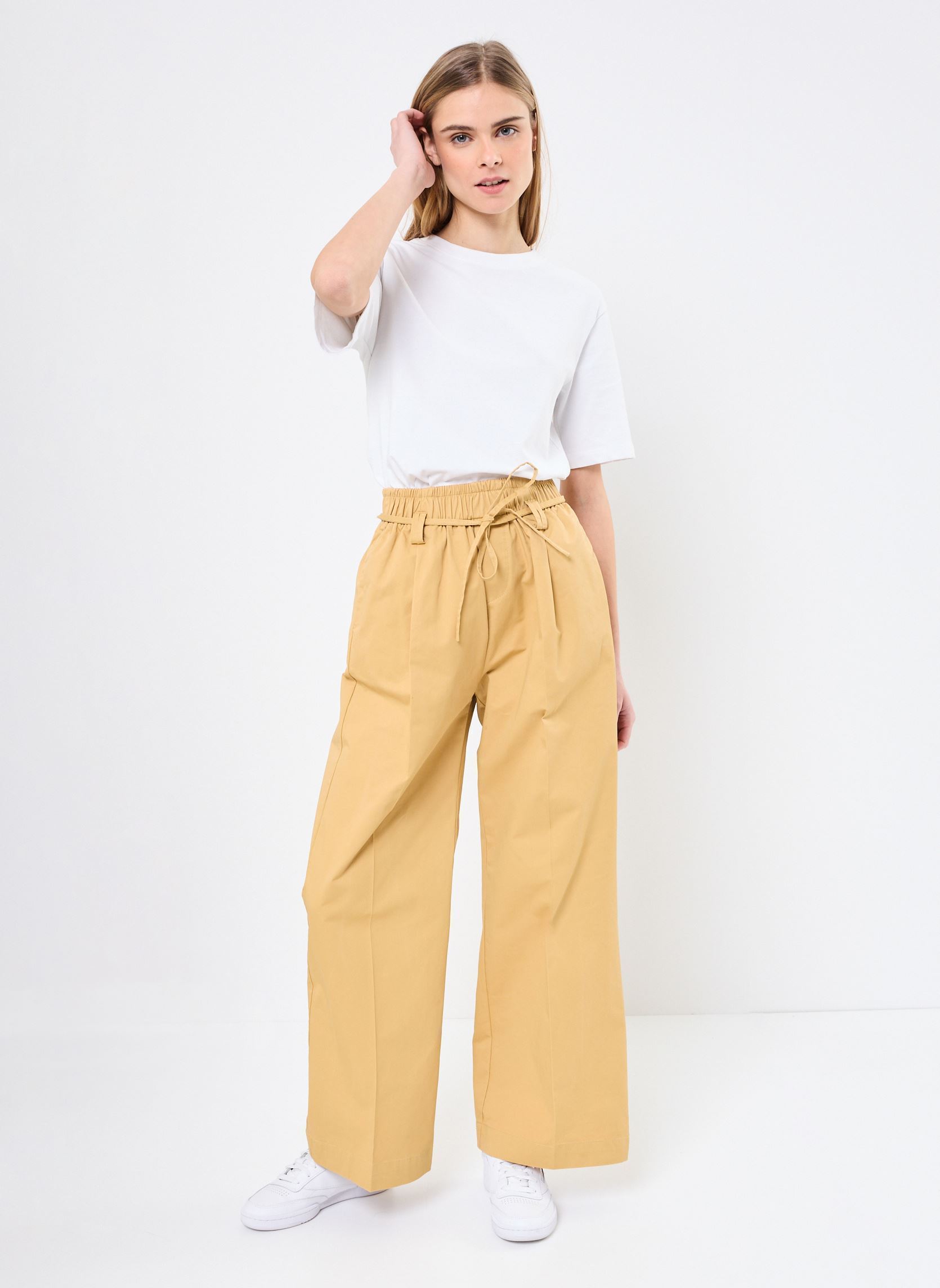 Pantalons droit Peterson femme jaune Grace & Mila Pantalons droit Peterson femme jaune OCRE