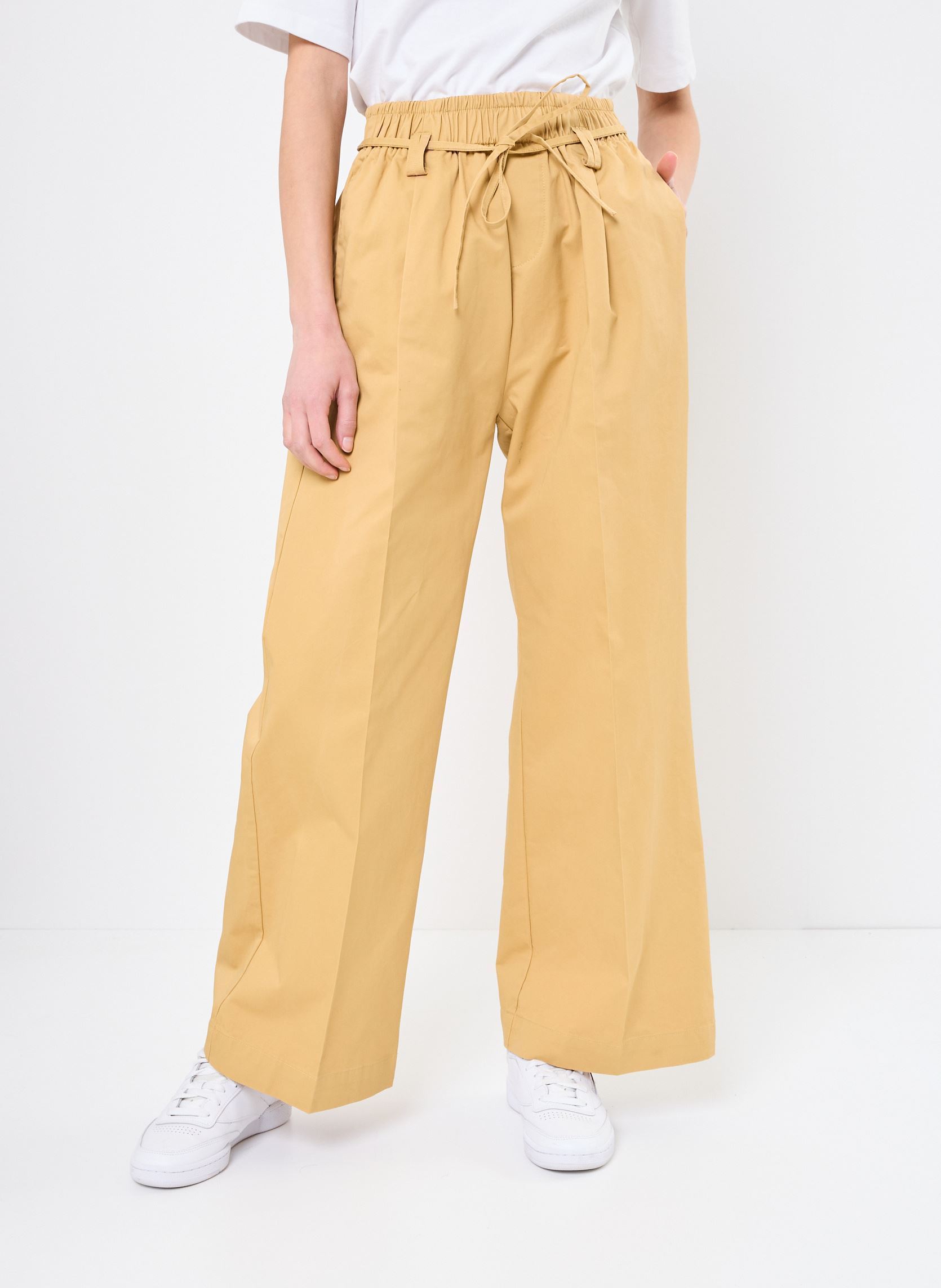 Pantalons droit Peterson femme jaune Grace & Mila Pantalons droit Peterson femme jaune OCRE