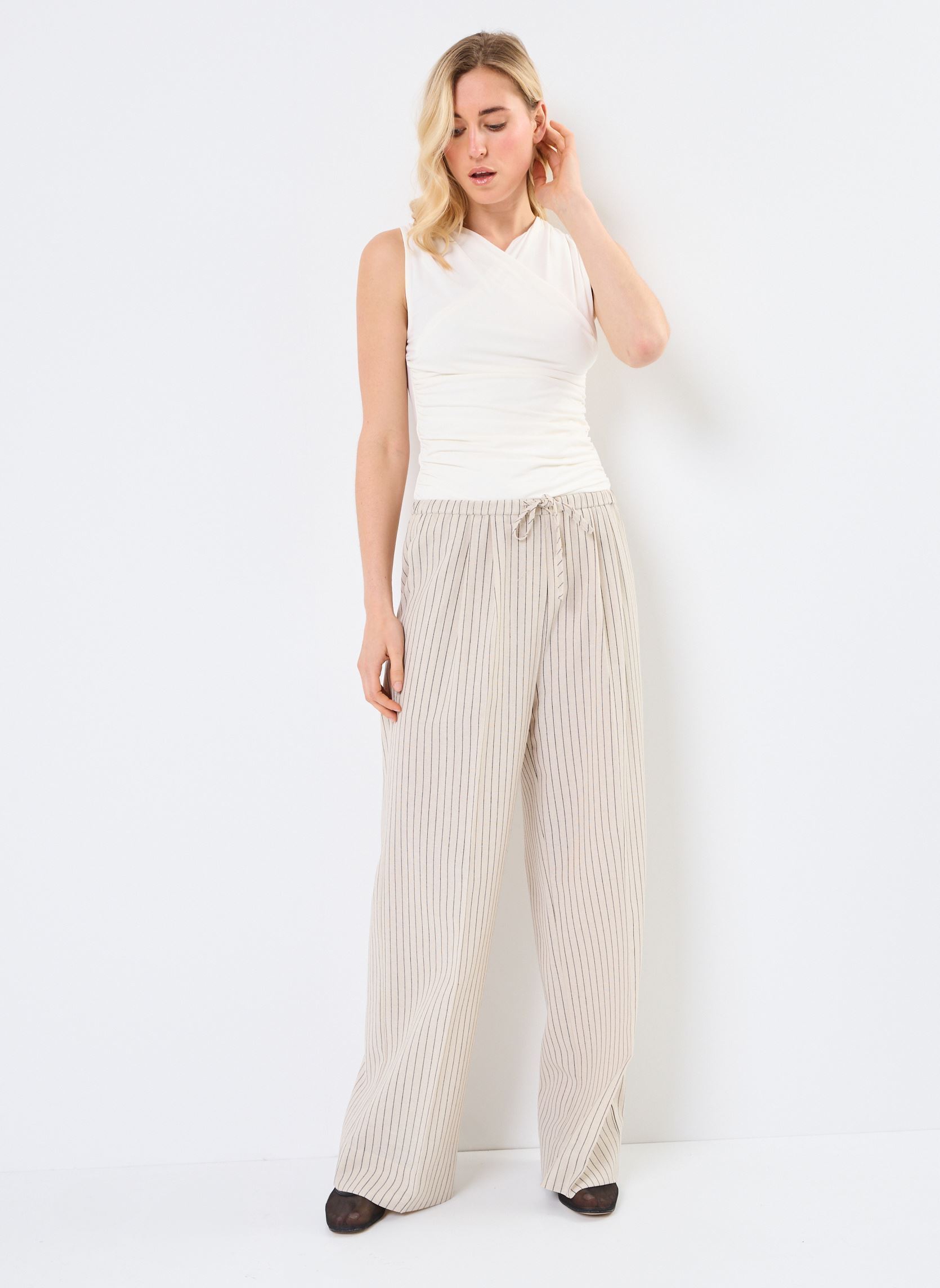 Pantaloni larghi Perry donna beige Grace & Mila Pantaloni larghi Perry donna beige BEIGE
