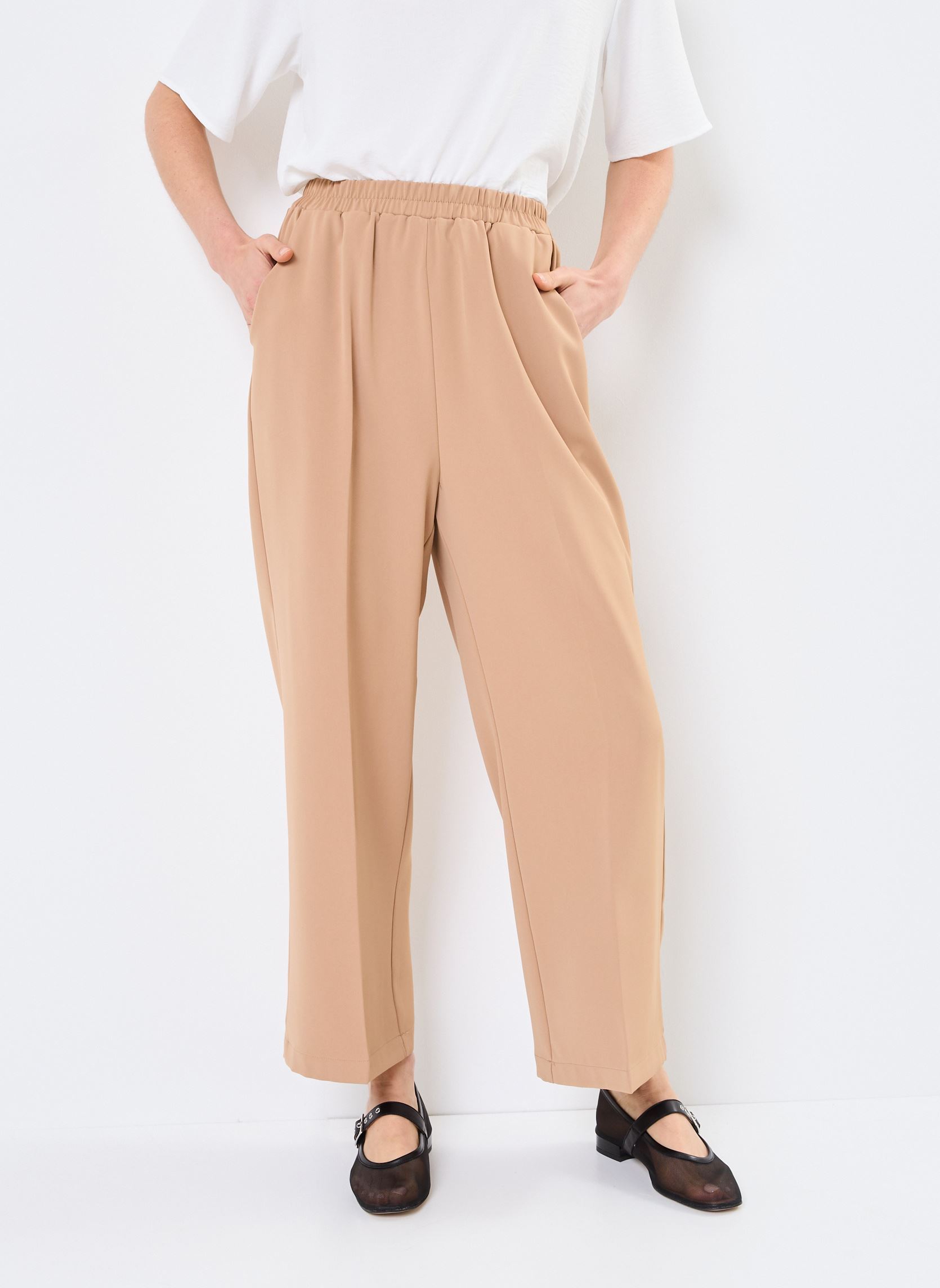 Pantalons larges Picasso femme marron Grace & Mila Pantalons larges Picasso femme marron Camel