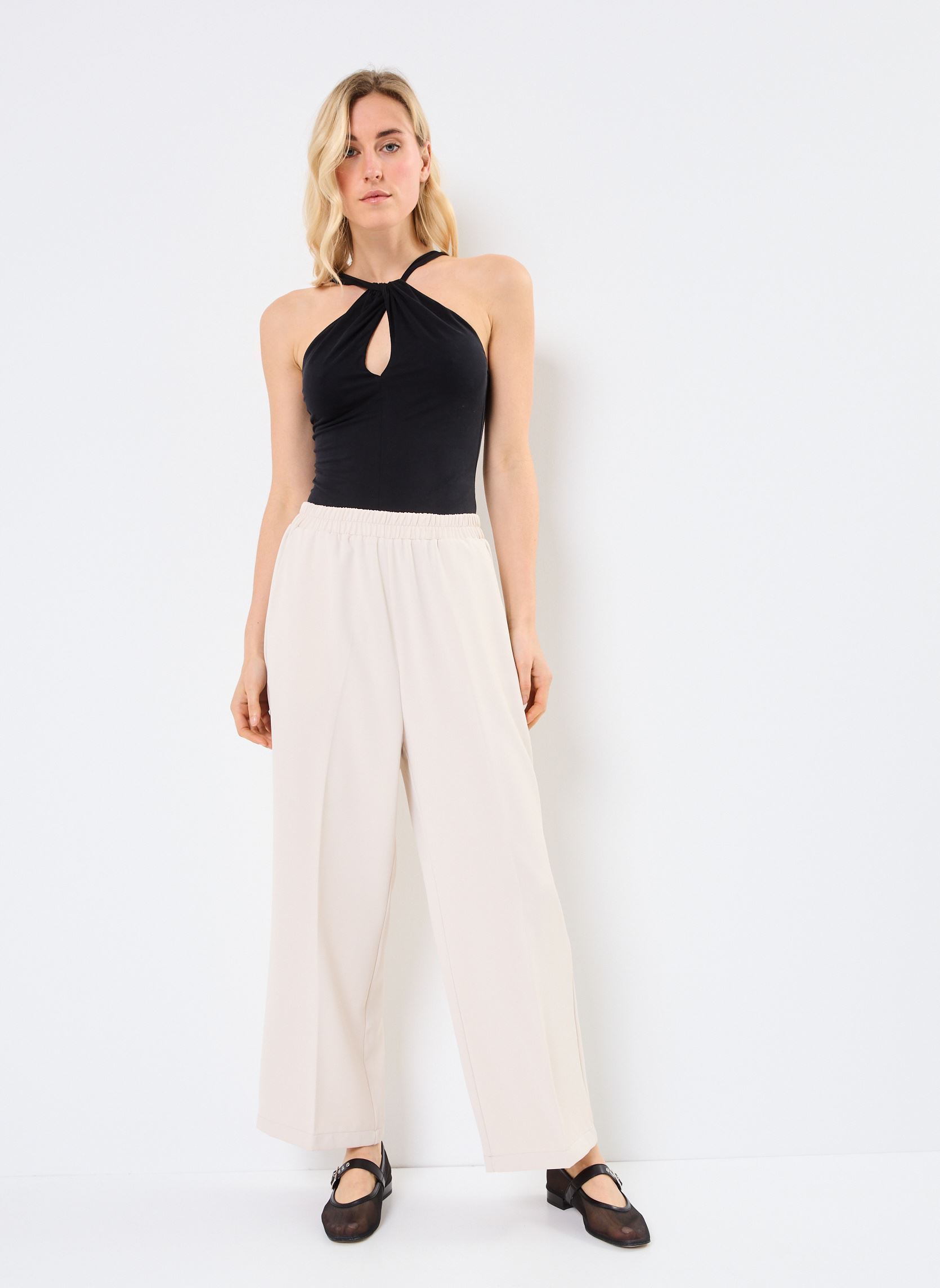 Weite Hosen Picasso damen weiß Grace & Mila Weite Hosen Picasso damen weiß Ecru
