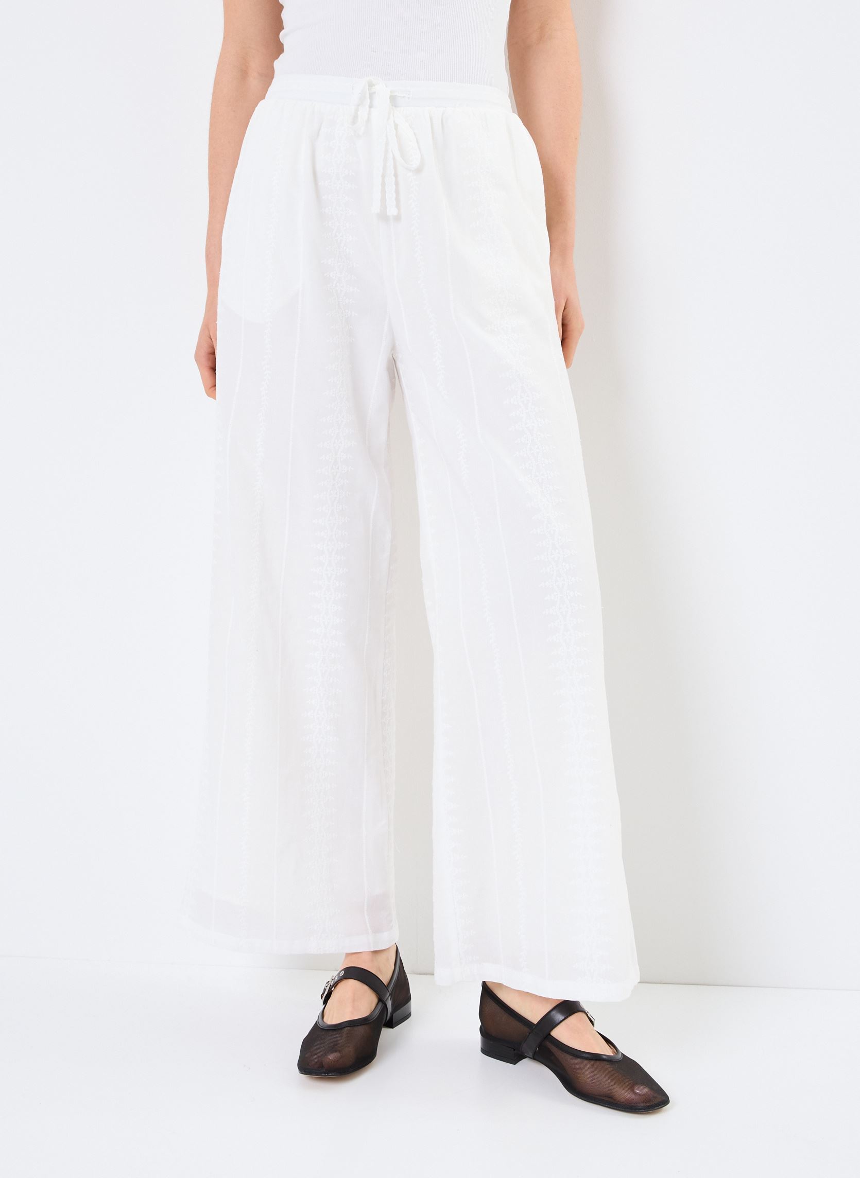 Weite Hosen Piccoli damen weiß Grace & Mila Weite Hosen Piccoli damen weiß Ecru