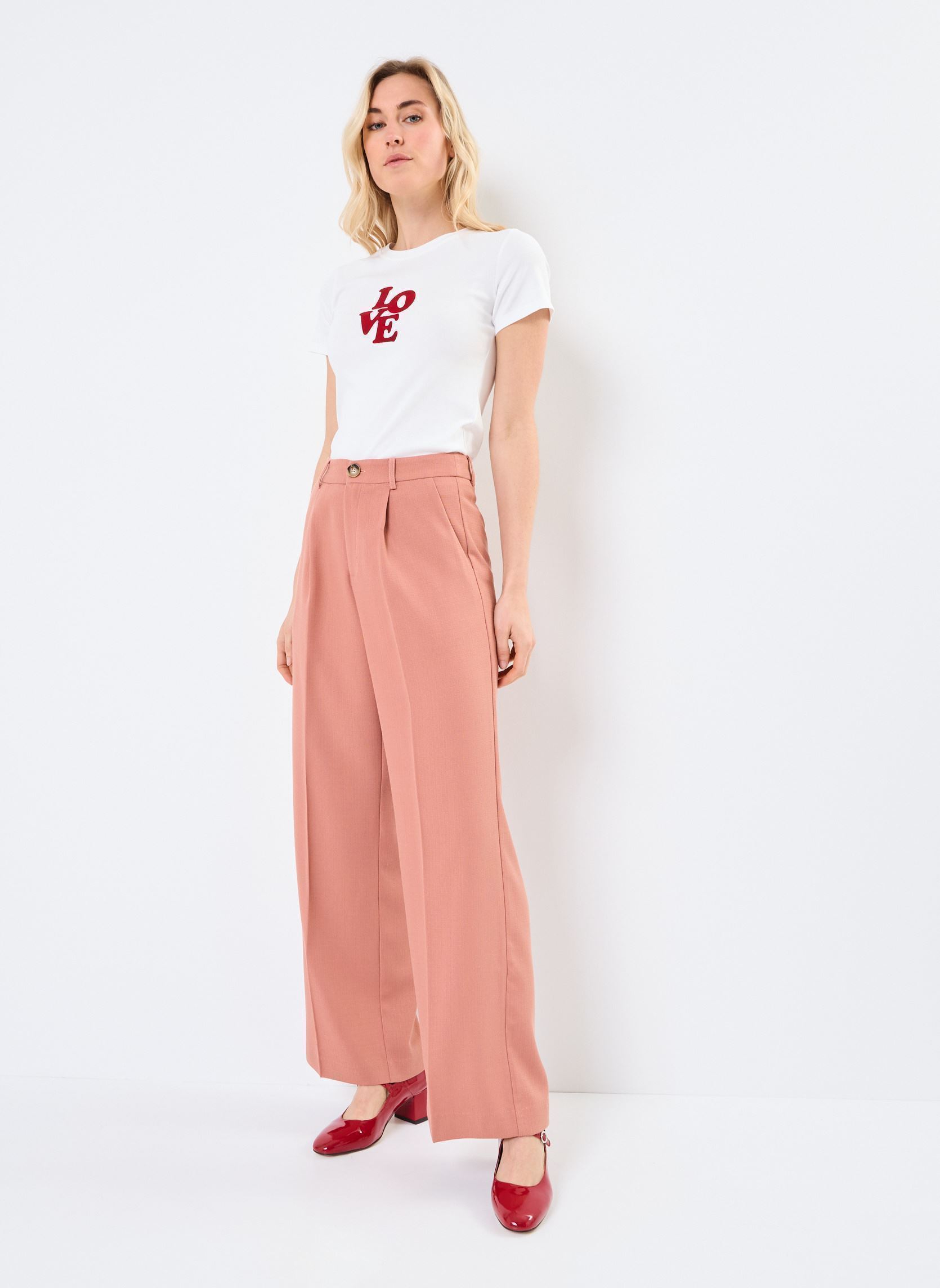 Pantalons larges Pierre femme orange Grace & Mila Pantalons larges Pierre femme orange Terracotta