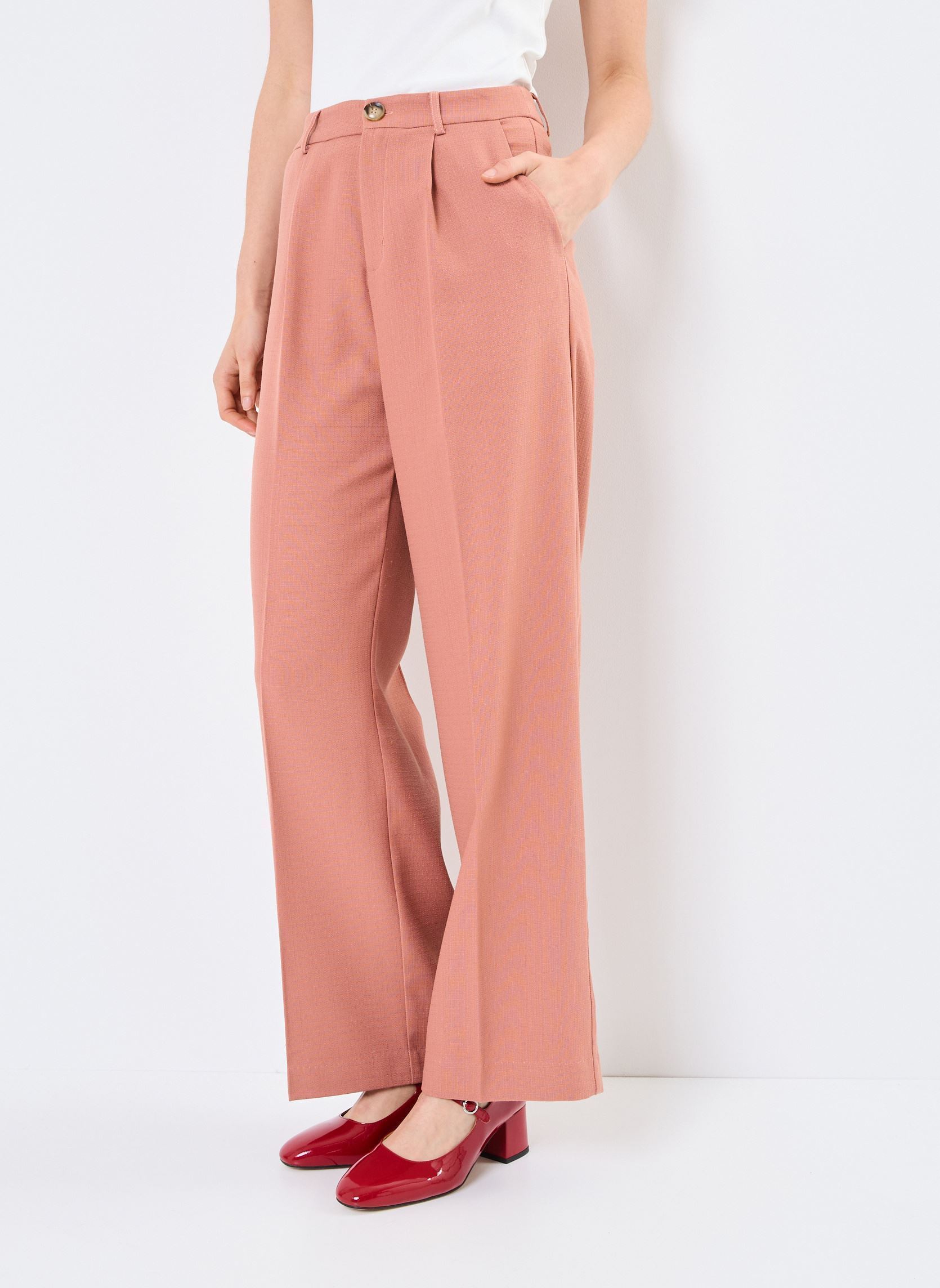 Pantalons larges Pierre femme orange Grace & Mila Pantalons larges Pierre femme orange Terracotta