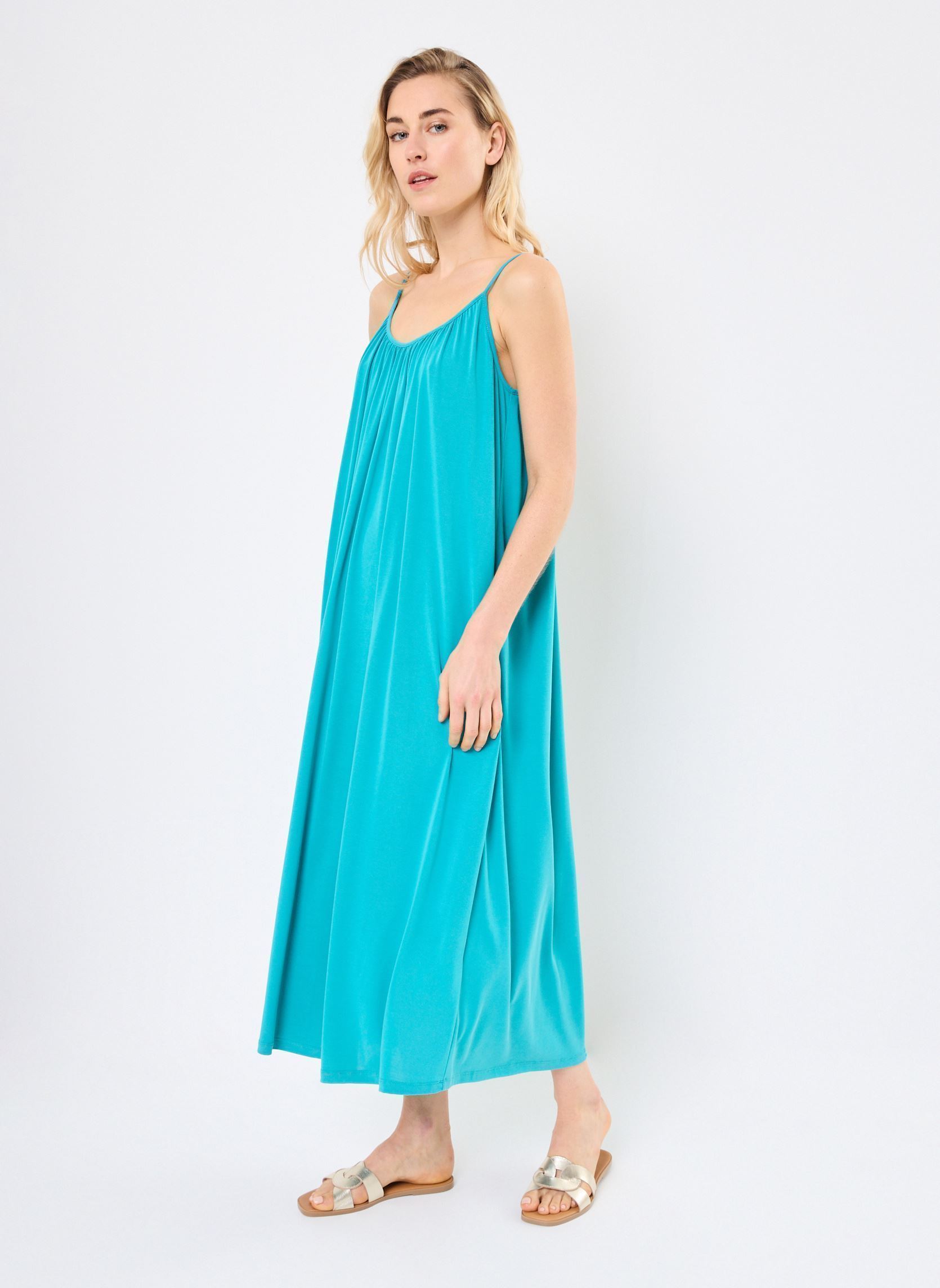 Lange jurken Pivoine dames blauw Grace & Mila Lange jurken Pivoine dames blauw Aqua