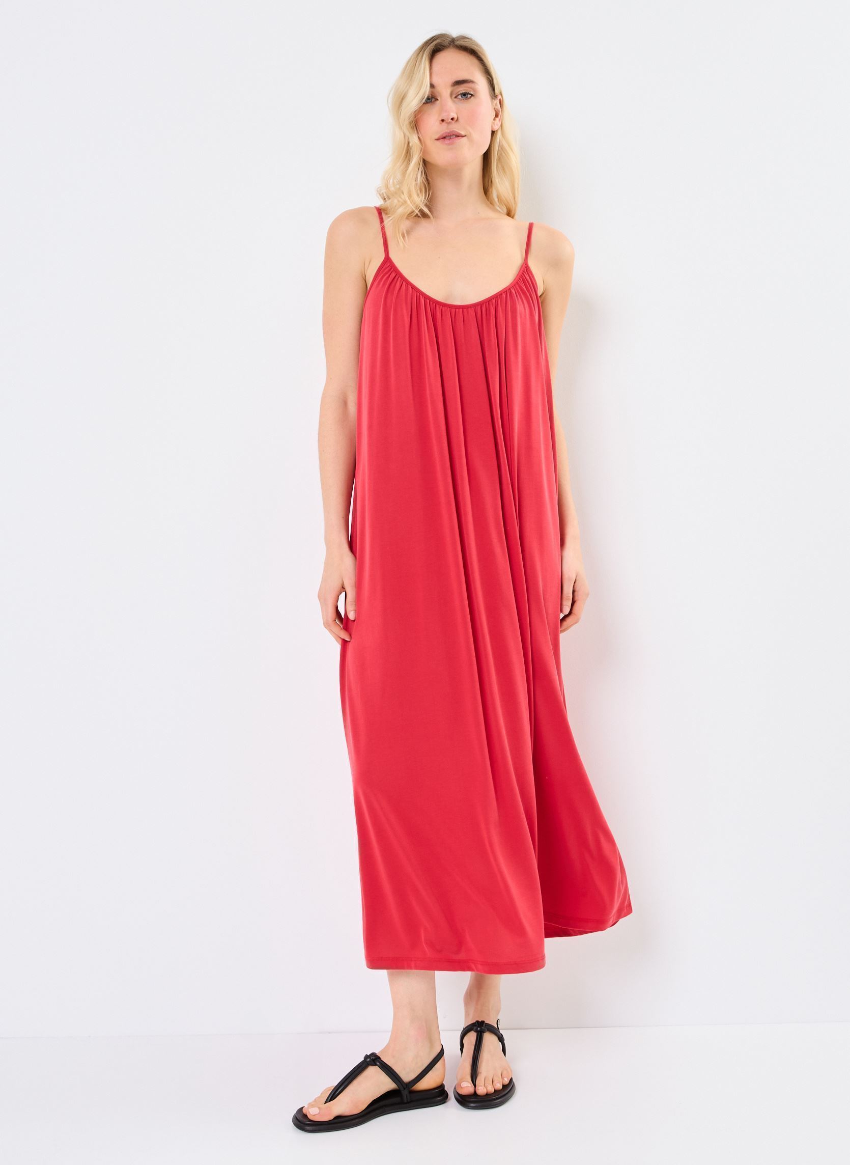 Robes longues Pivoine femme rose Grace & Mila Robes longues Pivoine femme rose Framboise