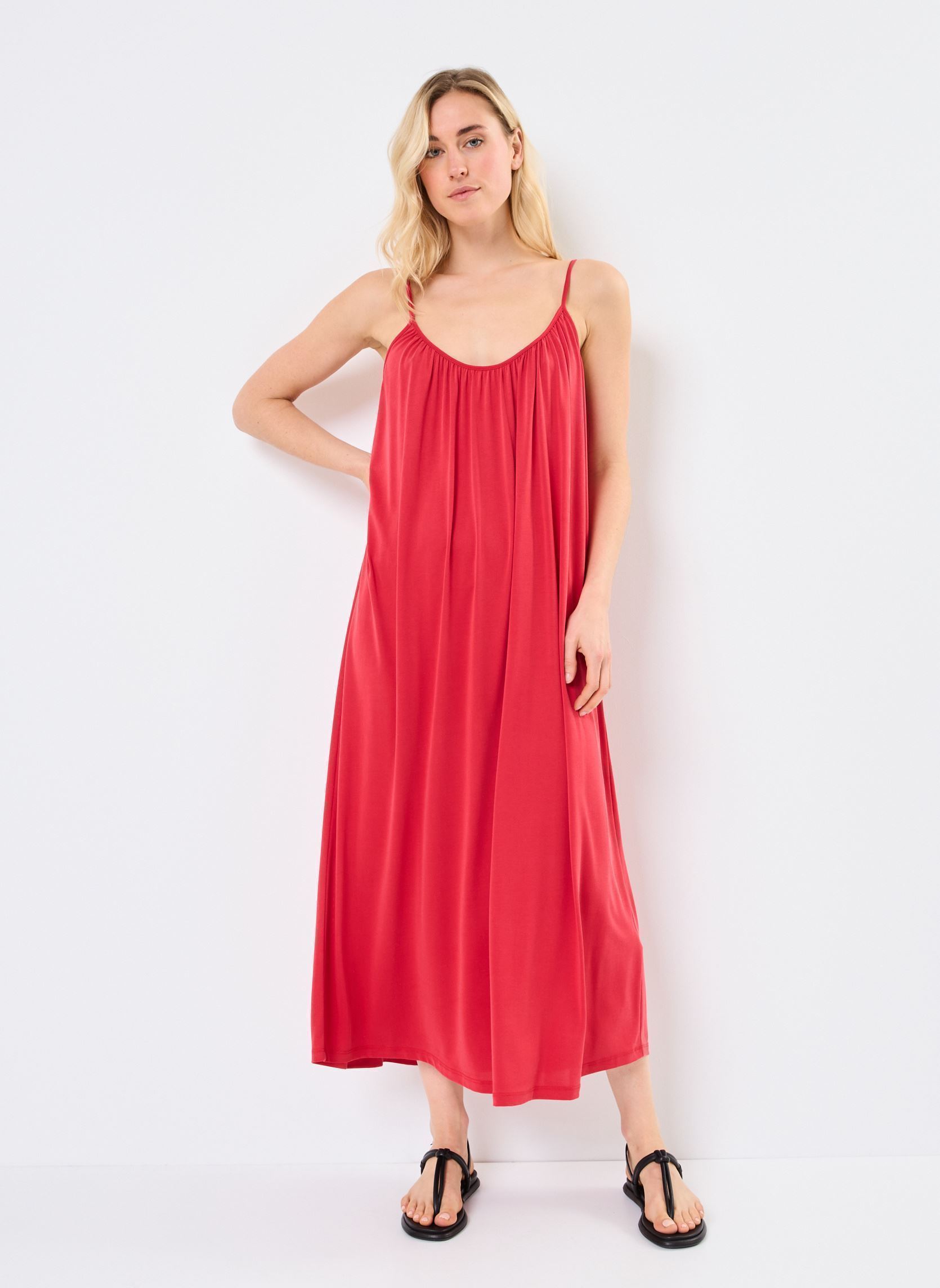 Robes longues Pivoine femme rose Grace & Mila Robes longues Pivoine femme rose Framboise