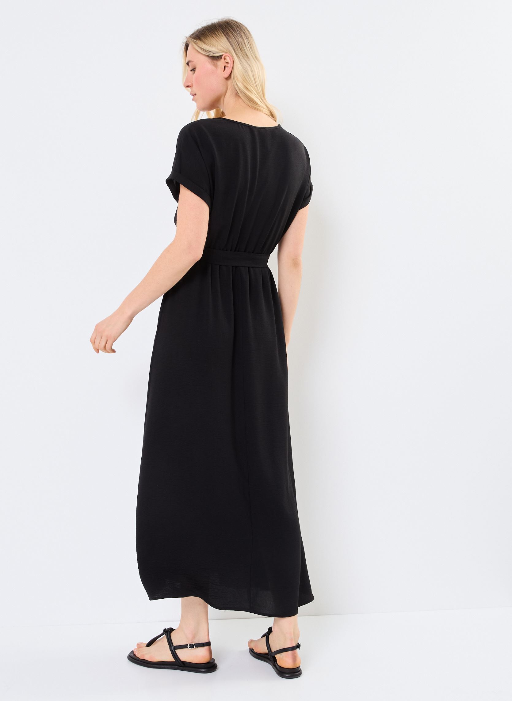 Robes longues Papillon femme noir Grace & Mila Robes longues Papillon femme noir Noir