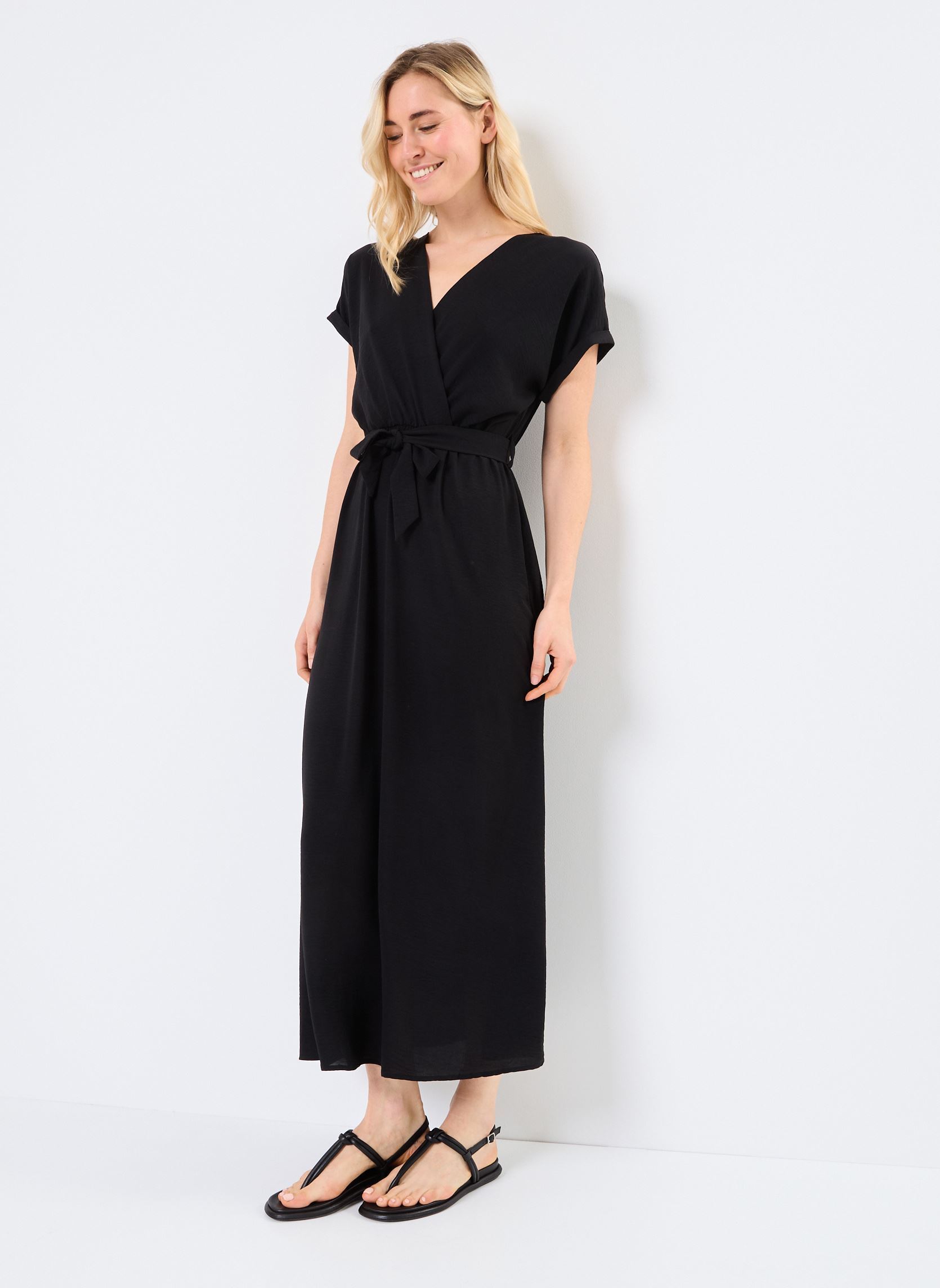 Robes longues Papillon femme noir Grace & Mila Robes longues Papillon femme noir Noir