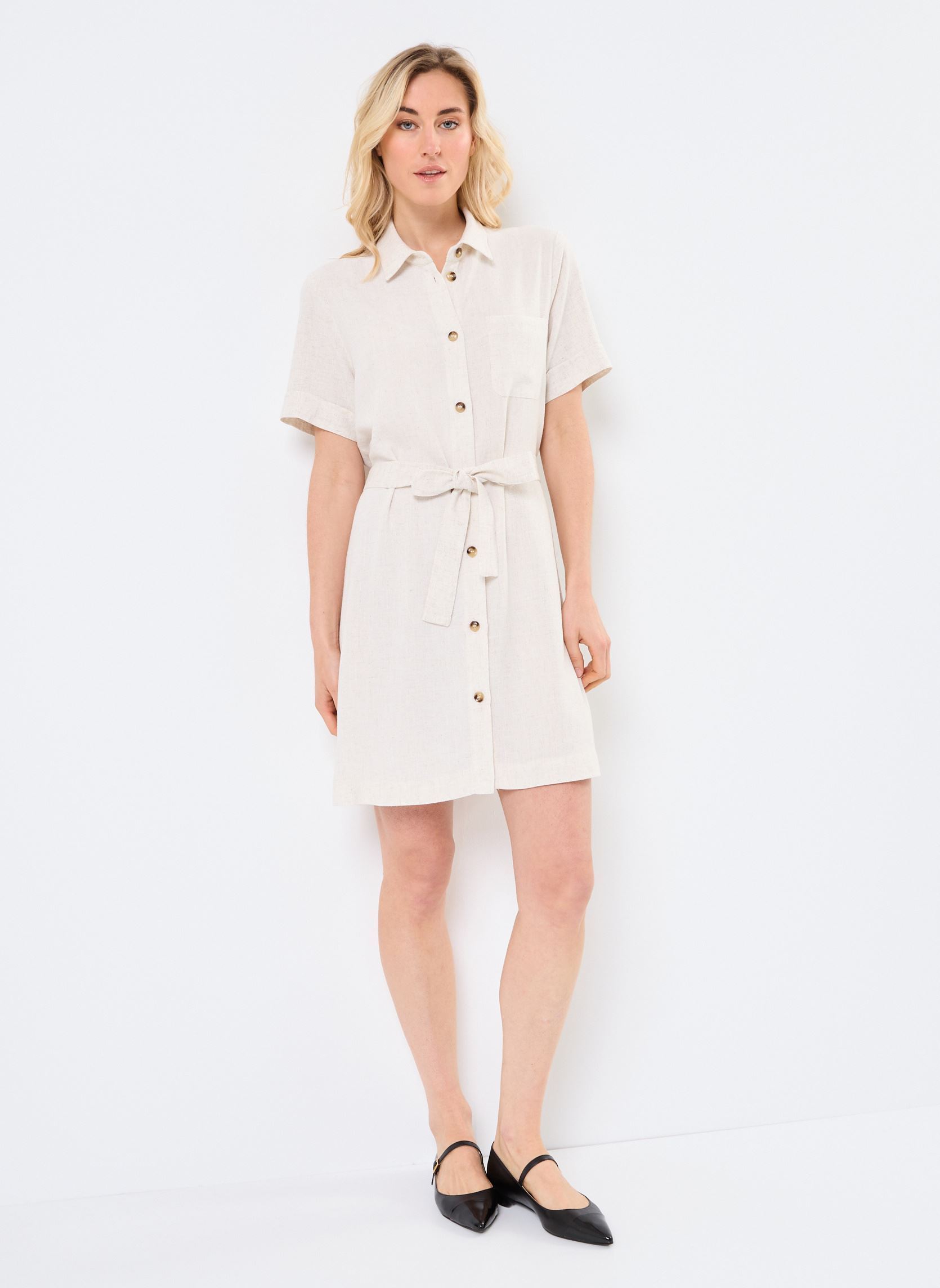 Jurken Paquita dames beige Grace & Mila Jurken Paquita dames beige Beige
