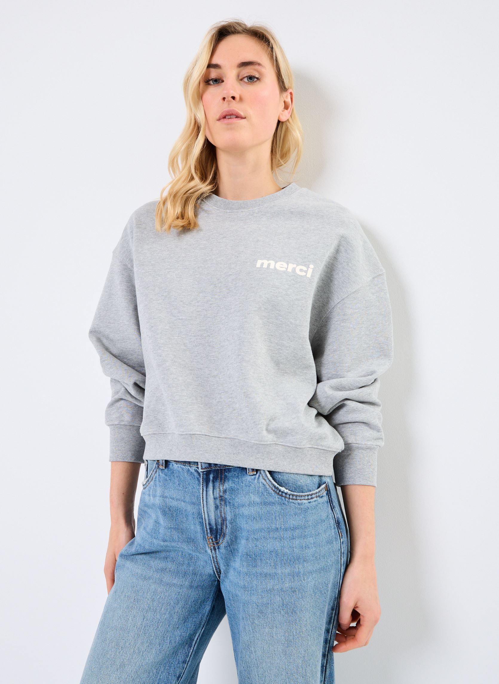 Sweatshirts Positive femme gris Grace & Mila Sweatshirts Positive femme gris Gris