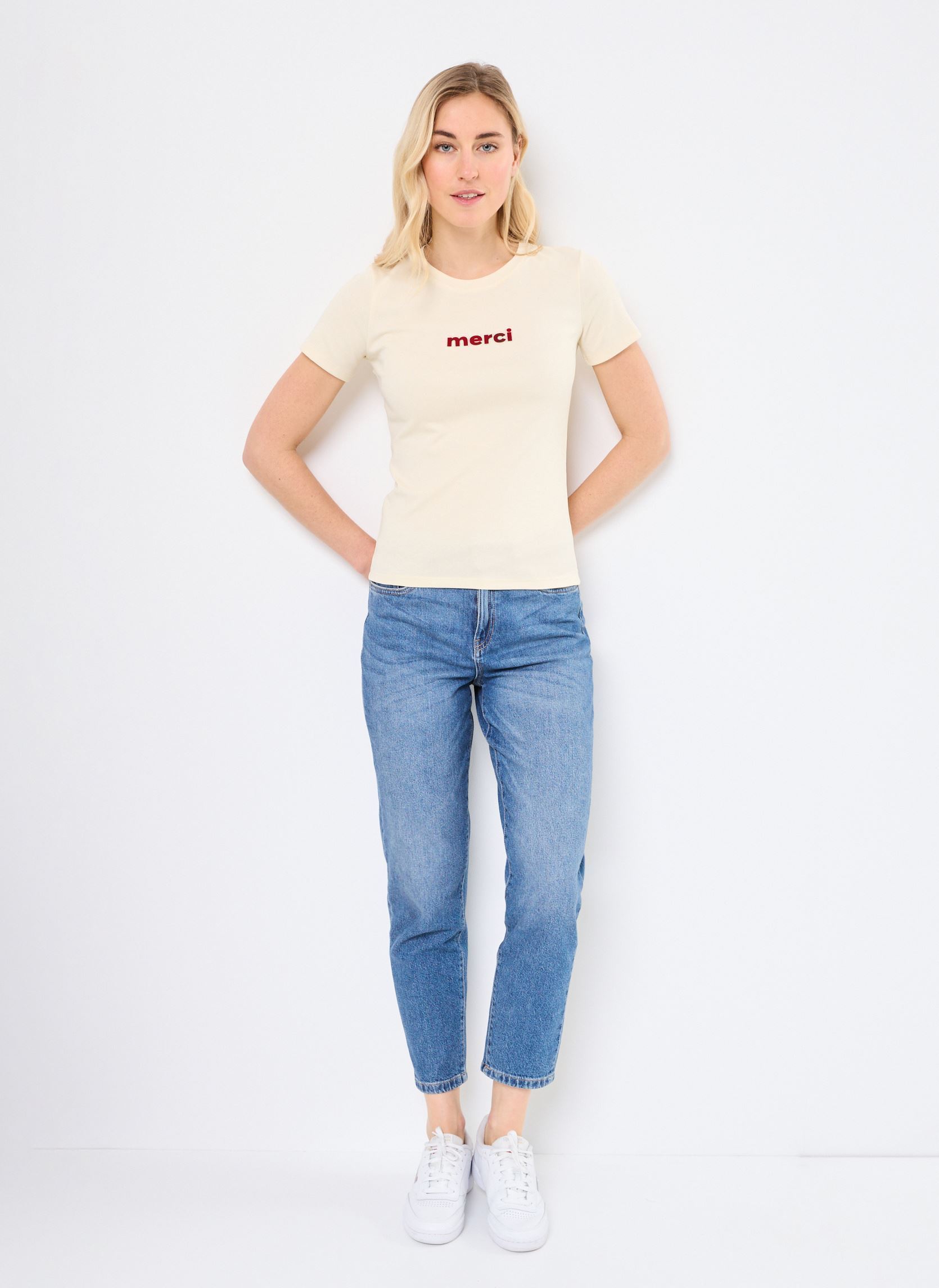 Kurzarm-T-Shirts Papa damen beige Grace & Mila Kurzarm-T-Shirts Papa damen beige Beige