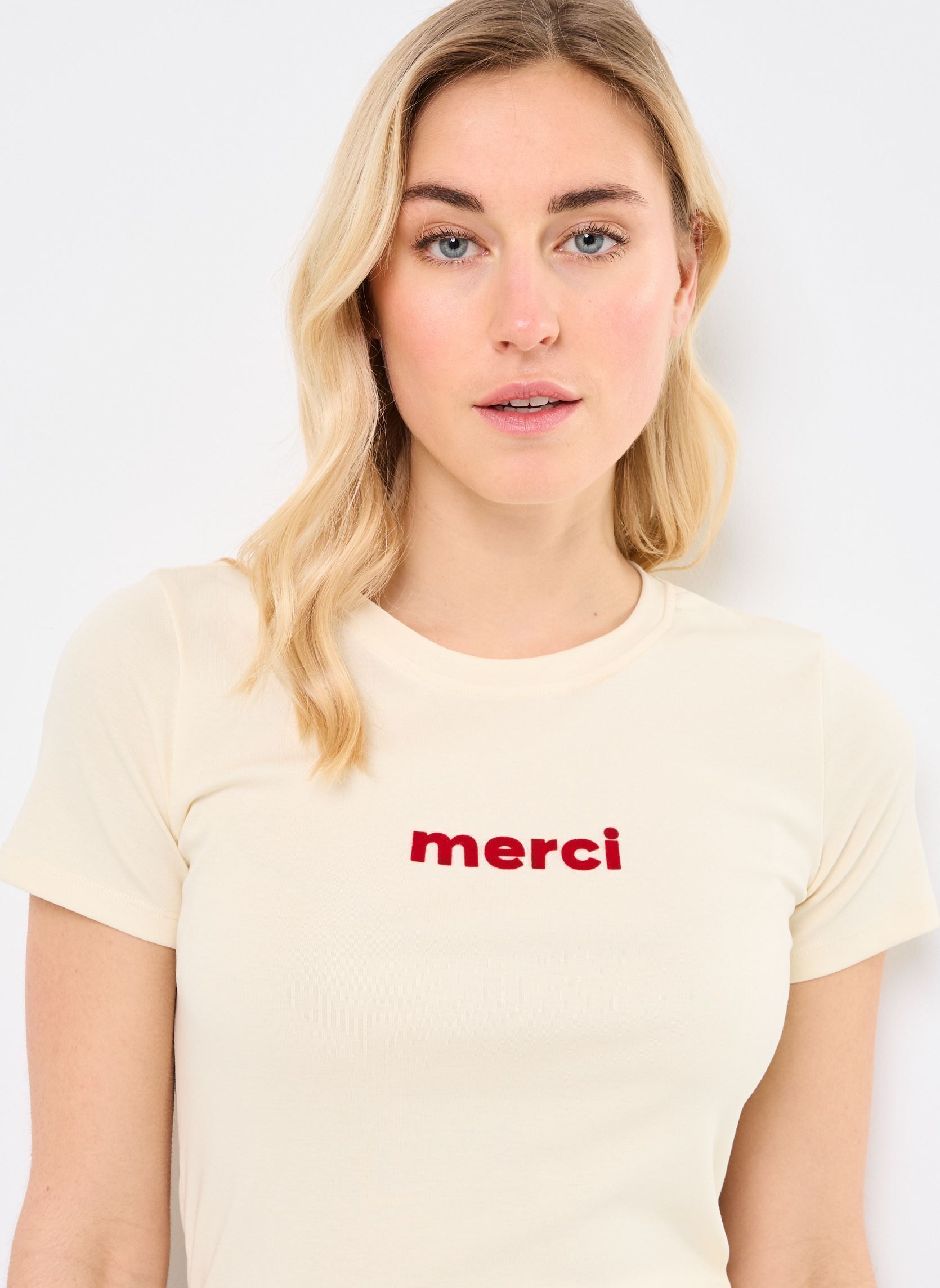 Kurzarm-T-Shirts Papa damen beige Grace & Mila Kurzarm-T-Shirts Papa damen beige Beige