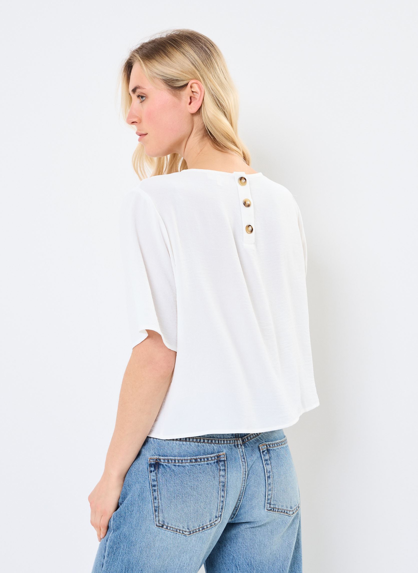 Tee-shirts manches courtes Paprika femme blanc Grace & Mila Tee-shirts manches courtes Paprika femme blanc Ecru