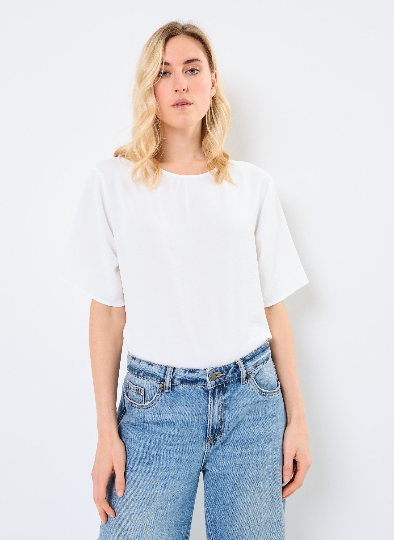 Tee-shirts manches courtes Paprika femme blanc Grace & Mila Tee-shirts manches courtes Paprika femme blanc Ecru