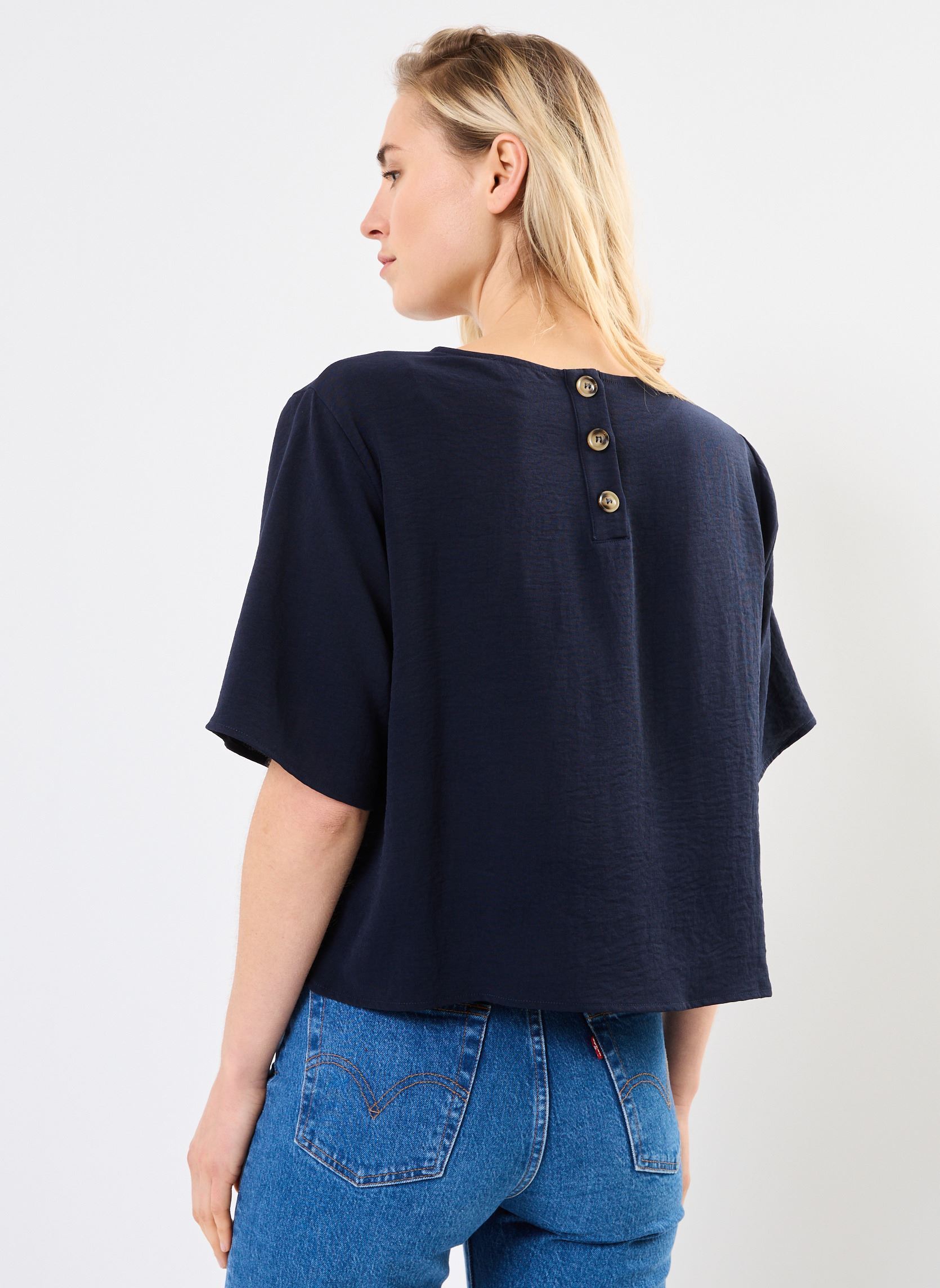 Tee-shirts manches courtes Paprika femme bleu Grace & Mila Tee-shirts manches courtes Paprika femme bleu Marine