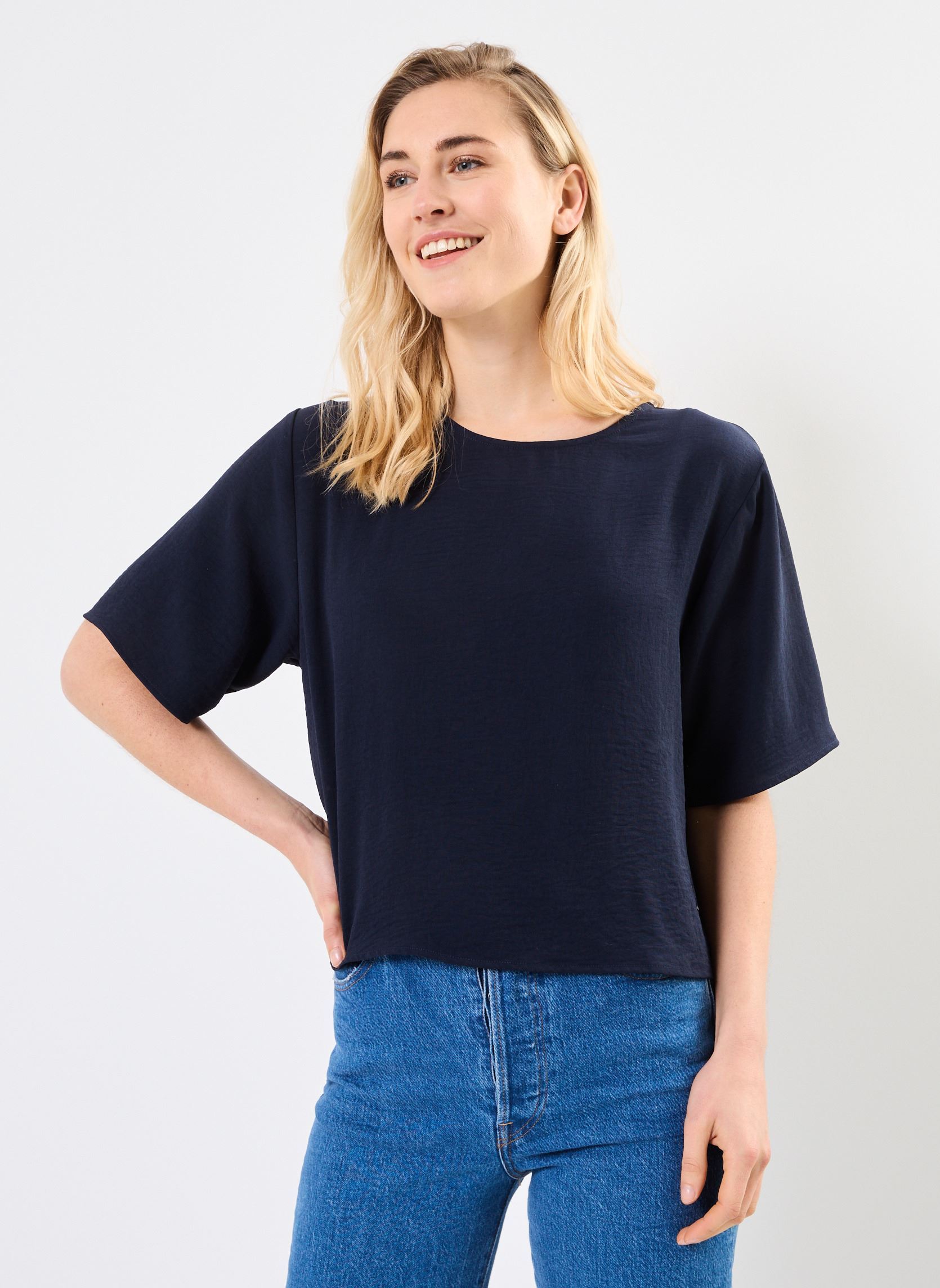 Tee-shirts manches courtes Paprika femme bleu Grace & Mila Tee-shirts manches courtes Paprika femme bleu Marine