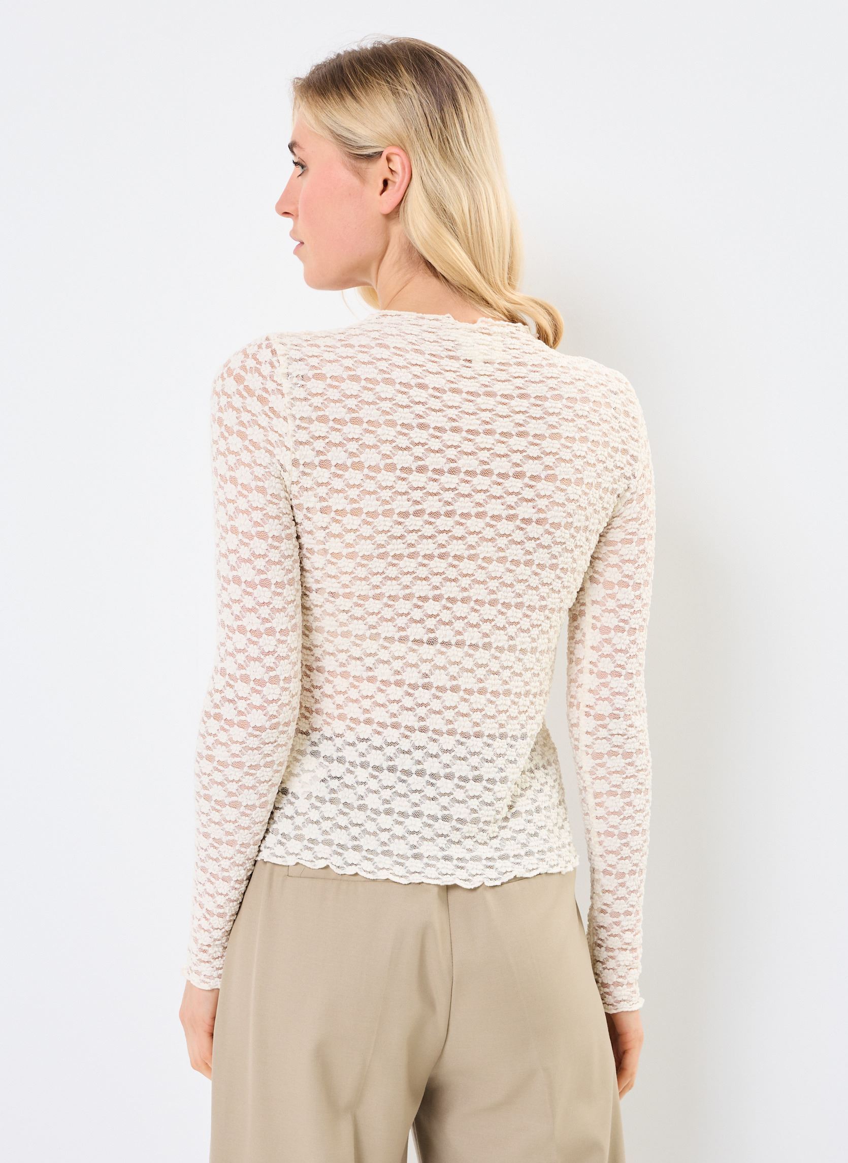Tee-shirts manches longues Prairie femme blanc Grace & Mila Tee-shirts manches longues Prairie femme blanc Ecru