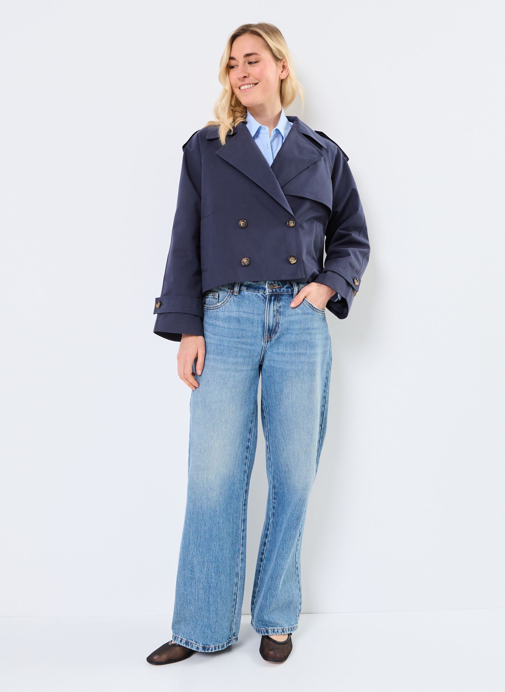 Trenchcoats Printemps damen blau Grace & Mila Trenchcoats Printemps damen blau Marine