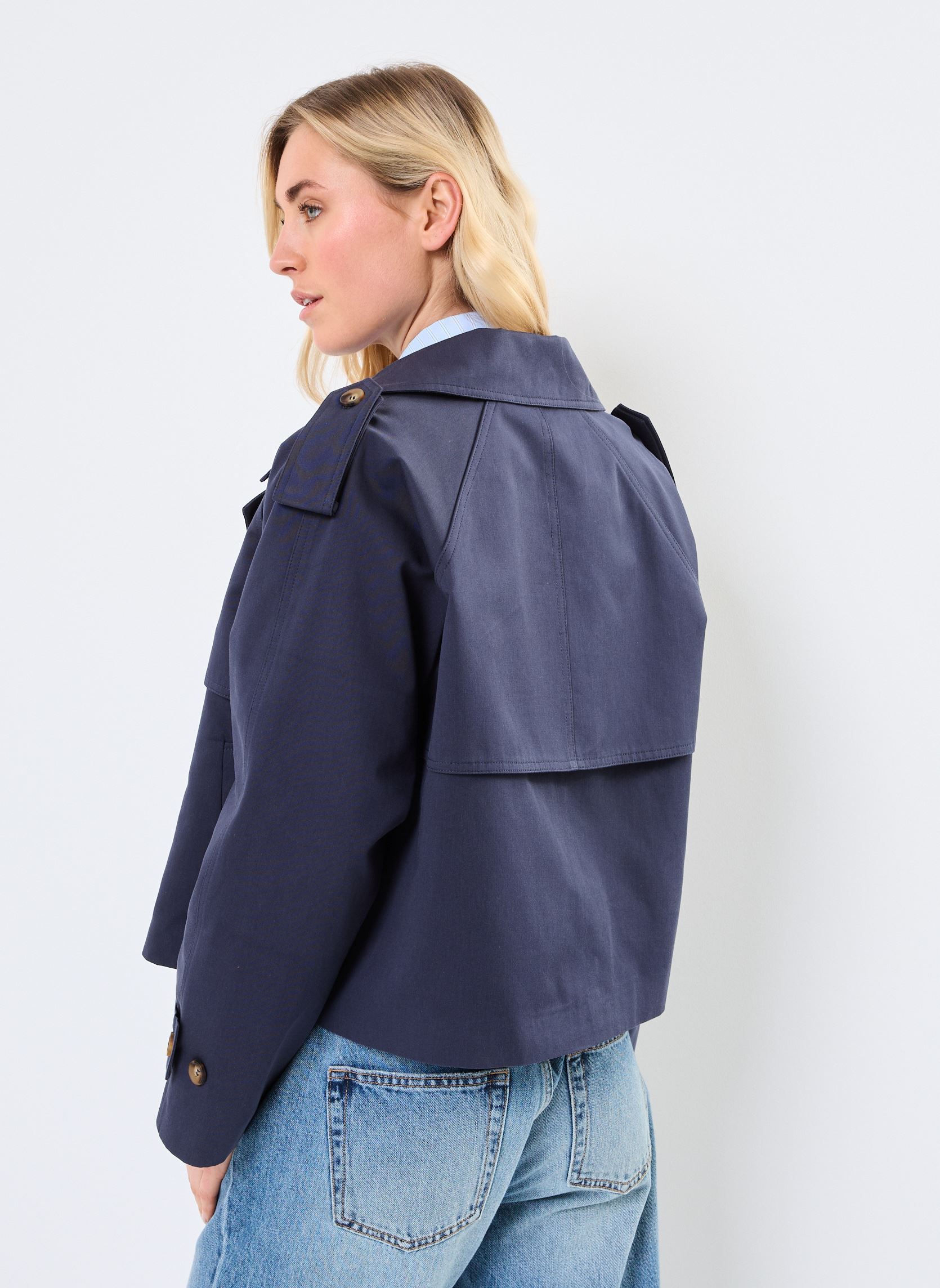 Trenchcoats Printemps damen blau Grace & Mila Trenchcoats Printemps damen blau Marine