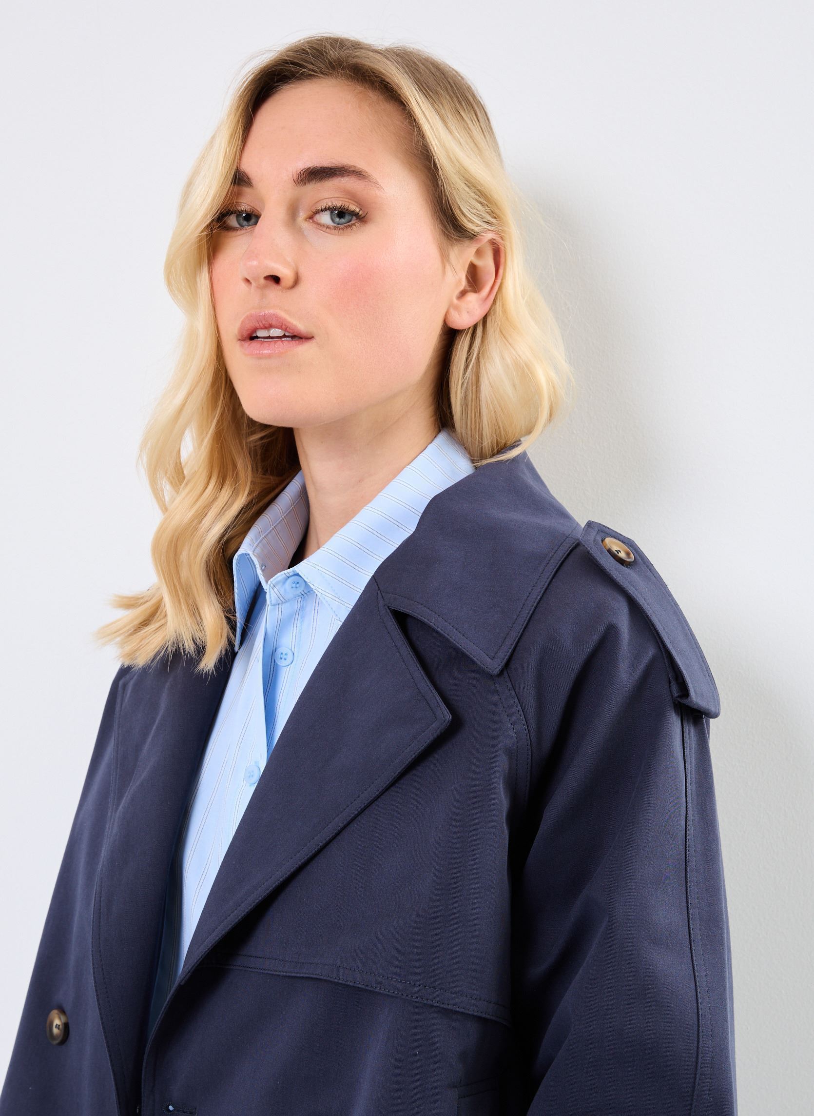 Trenchcoats Printemps damen blau Grace & Mila Trenchcoats Printemps damen blau Marine