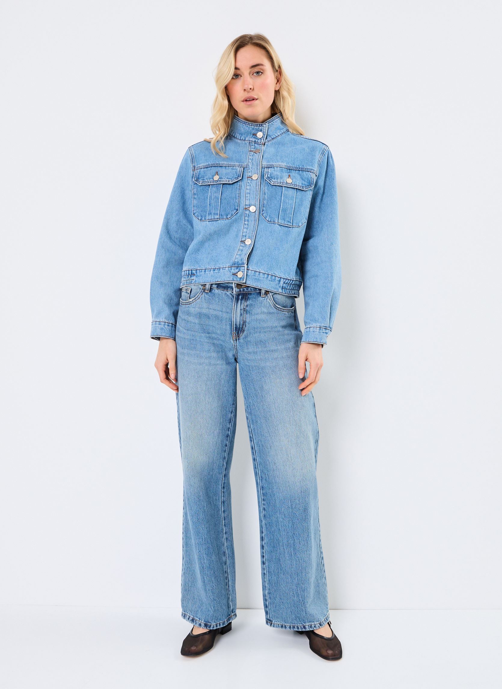 Vestes en jean Primrose femme bleu Grace & Mila Vestes en jean Primrose femme bleu Light blue