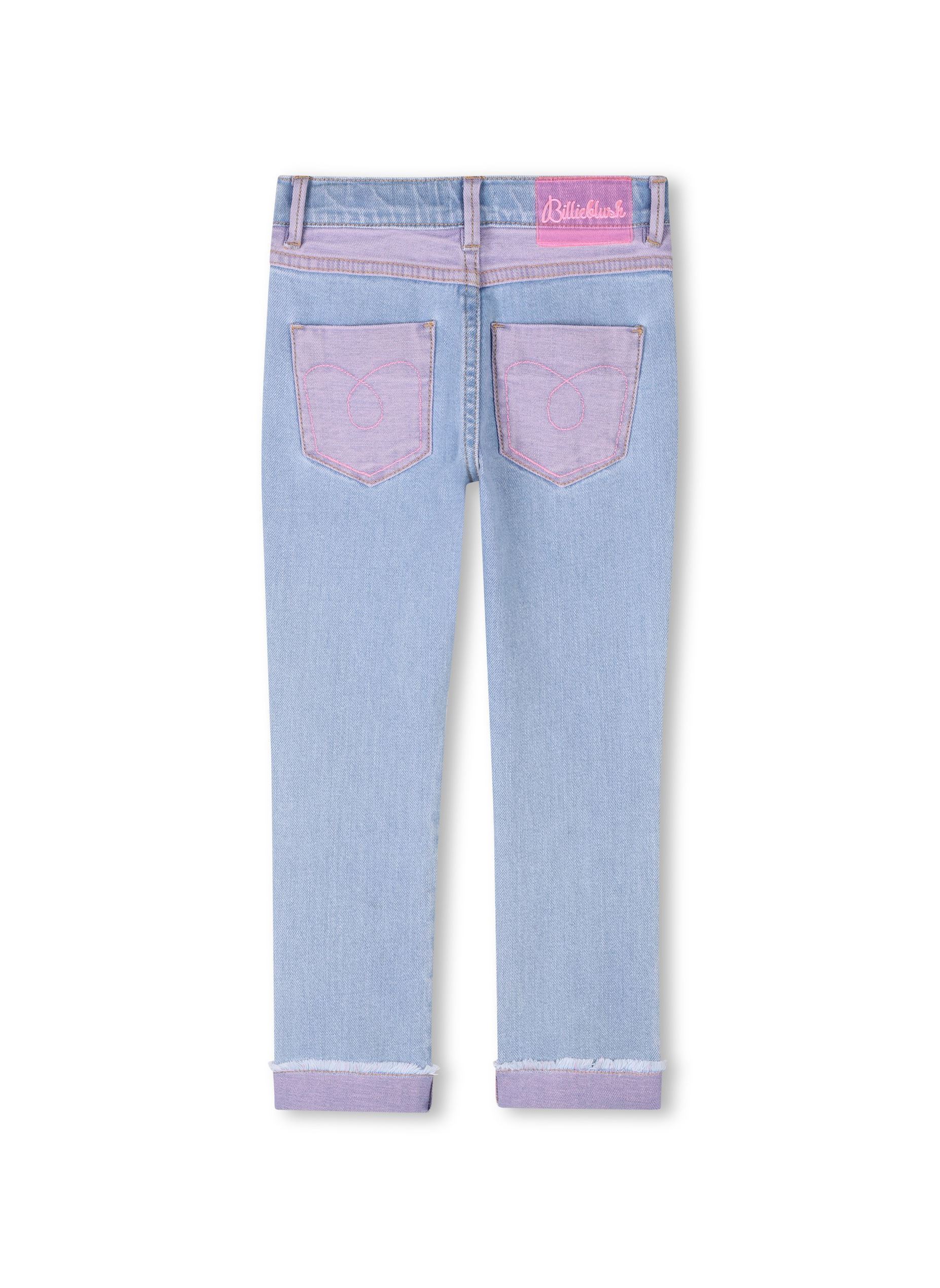 Jeans dritti U20850 bambina blu Billieblush Jeans dritti U20850 bambina blu DOUBLE STONE+BROSSAGE