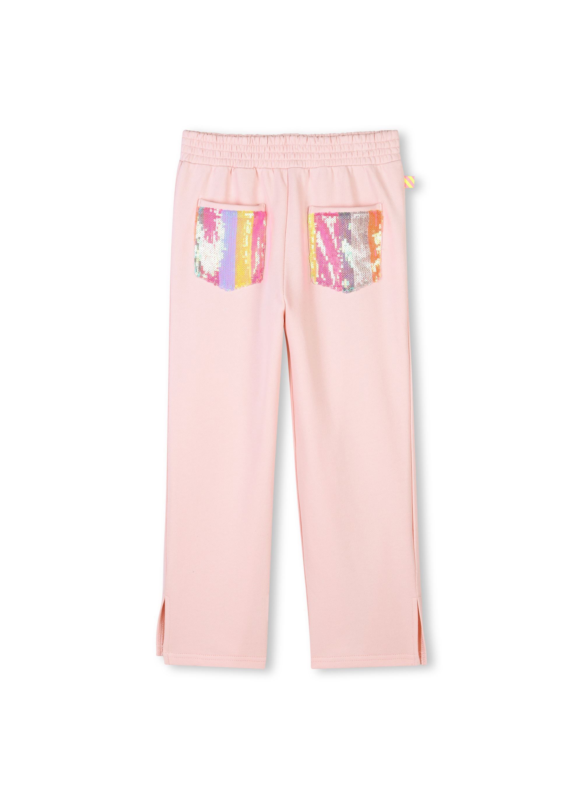 Joggings U21065 fille rose Billieblush Joggings U21065 fille rose Pale Rose