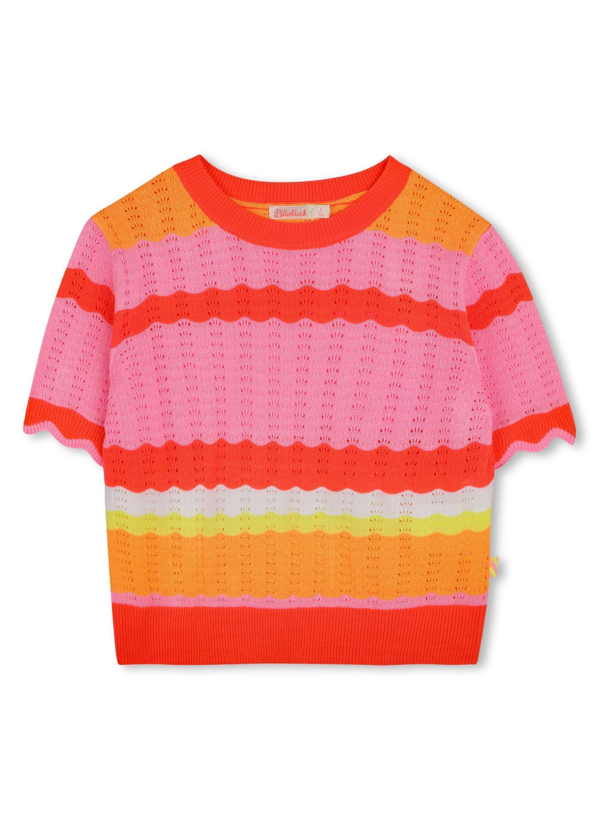 Pulls U20842 fille orange Billieblush Pulls U20842 fille orange Corail Fluo