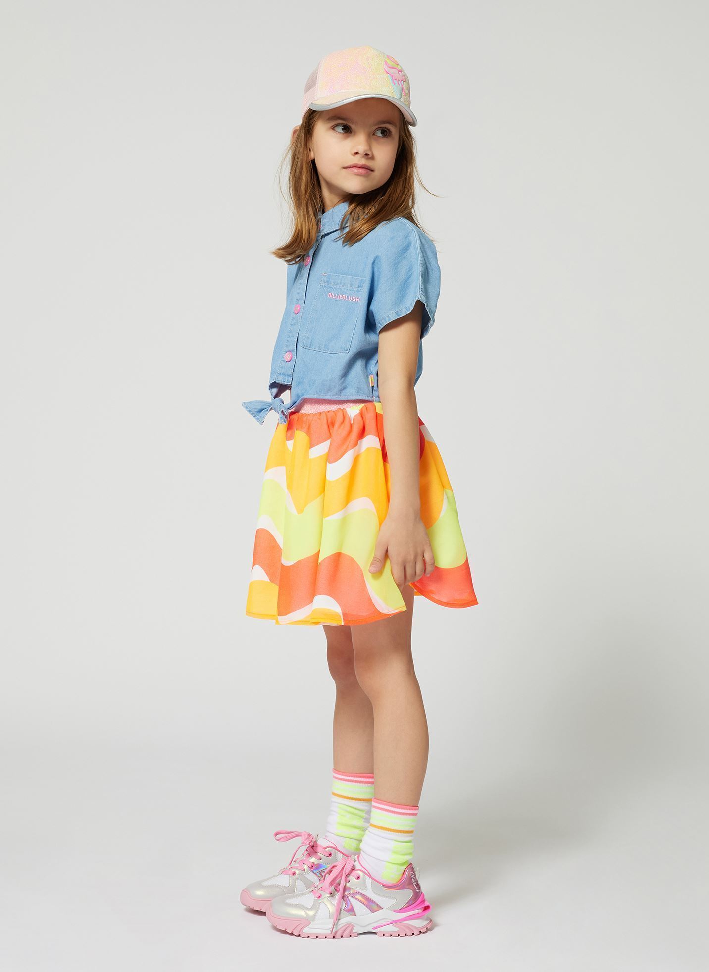 Robes U21023 fille bleu Billieblush Robes U21023 fille bleu DOUBLE STONE+BLEACH